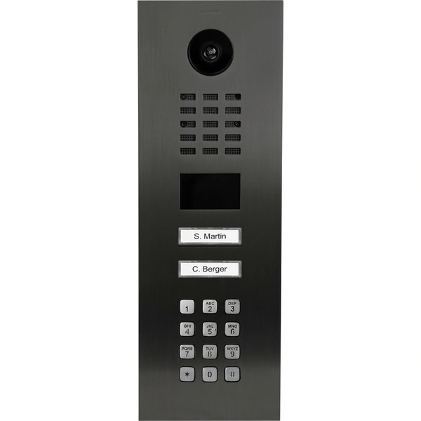 DoorBird D2102KV Türsprechanlage LAN Außeneinheit Titan-Optik DoorBird D2102KV Türsprechanlage LAN Außeneinheit Titan-Optik