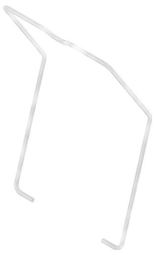 Ein Metallkleiderbügel mit einem schlichten, eckigen Design.
