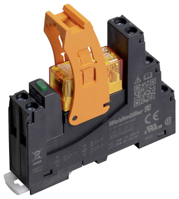 Weidmüller CRIKIT S 24VAC 1CO L Koppelrelais 24 V/AC 16A 1 Wechsler 10St.