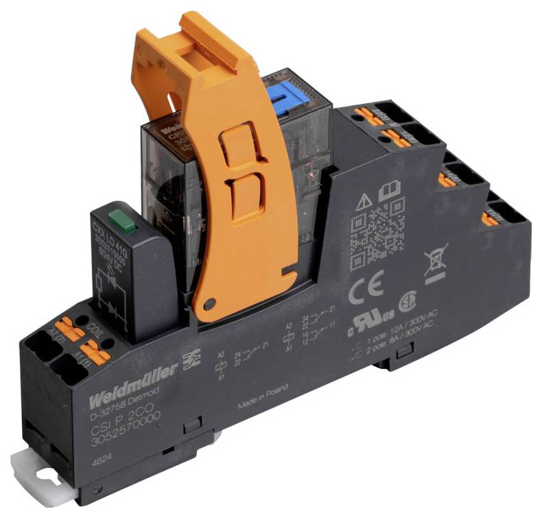 Weidmüller CRIKIT P 24VDC 2CO L/D/PB Koppelrelais 24 V/DC 8A 2 Wechsler 10St.