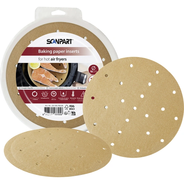 ScanPart 2910070008 Heißluftfritteusenpapier perf. Ø 16cm ScanPart 2910070008 Heißluftfritteusenpapier perf. Ø 16cm