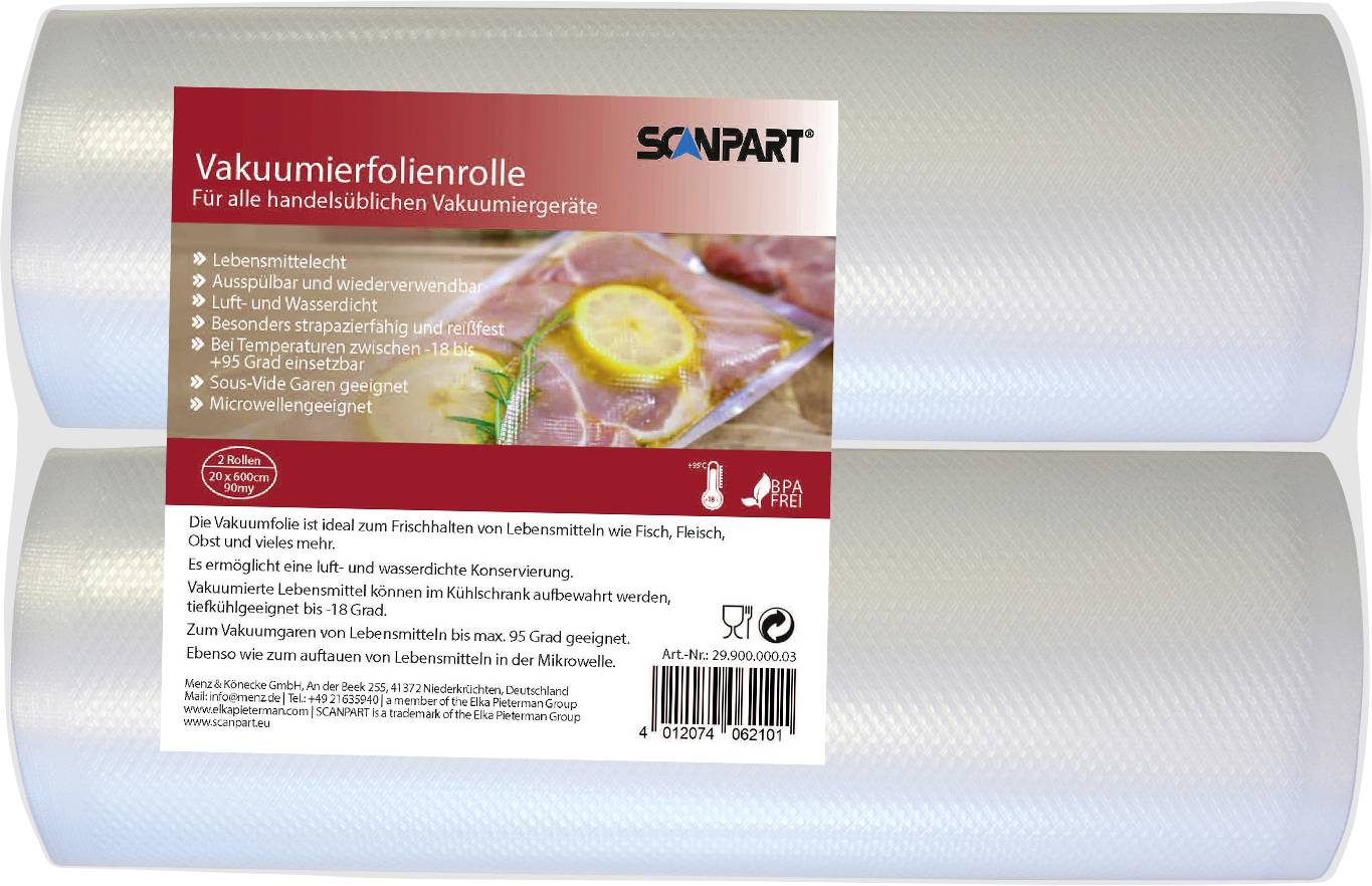 ScanPart 2990000003 Vakuumierfolie Vakuumbeutel für Lebensmittel