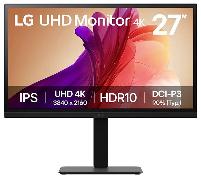 LG Electronics LG 27" UHD HDR10 IPS HDMI DP Gaming Monitor EEK F (A - G) 68.6 cm (27 Zoll) 5 ms