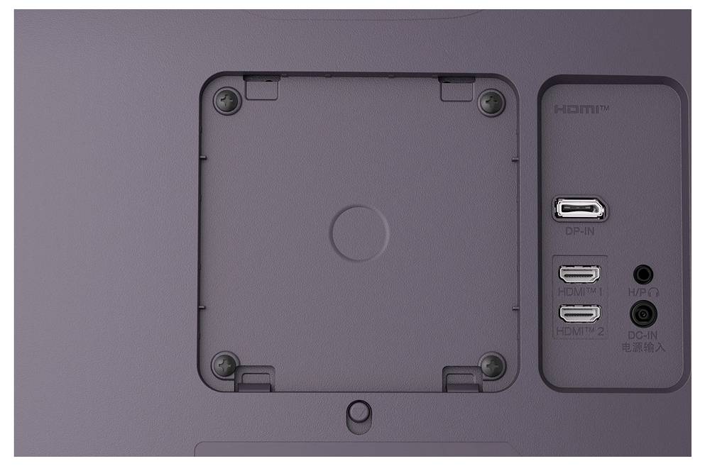 Eine Nahaufnahme der Rückseite eines elektronischen Geräts, die Anschlüsse mit den Bezeichnungen 