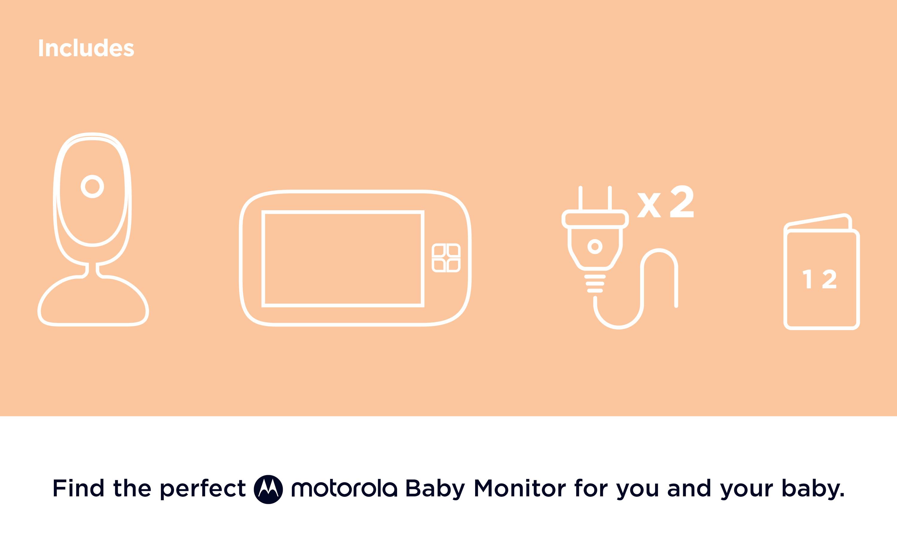 Motorola VM85 Connect VM85 Connect (EU) Babyphone mit Kamera 2.4GHz