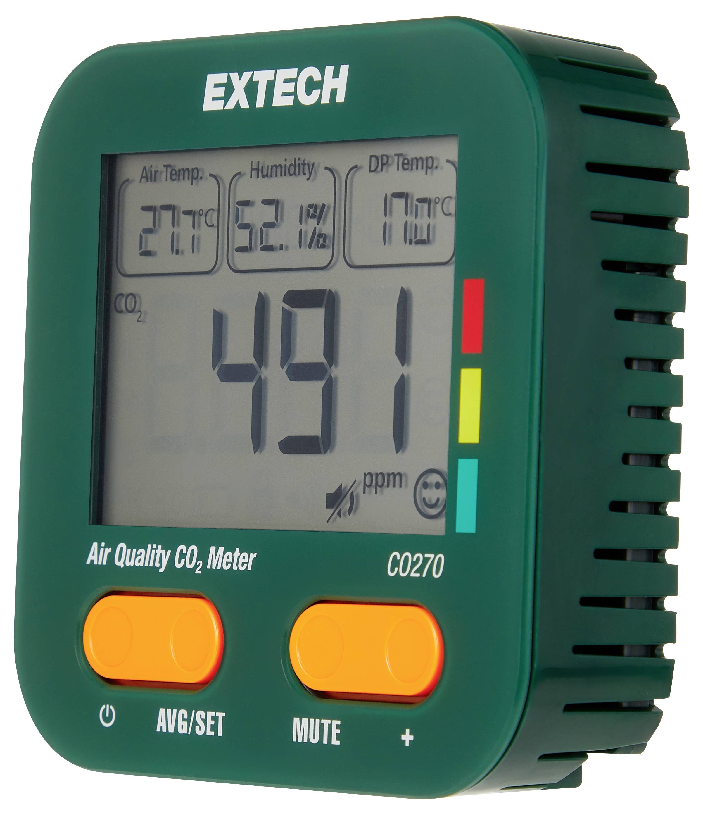 Extech Luftqualität (VOC)-Messgerät Temperatur, Luftfeuchtigkeit, CO2, Kondensationspunkt