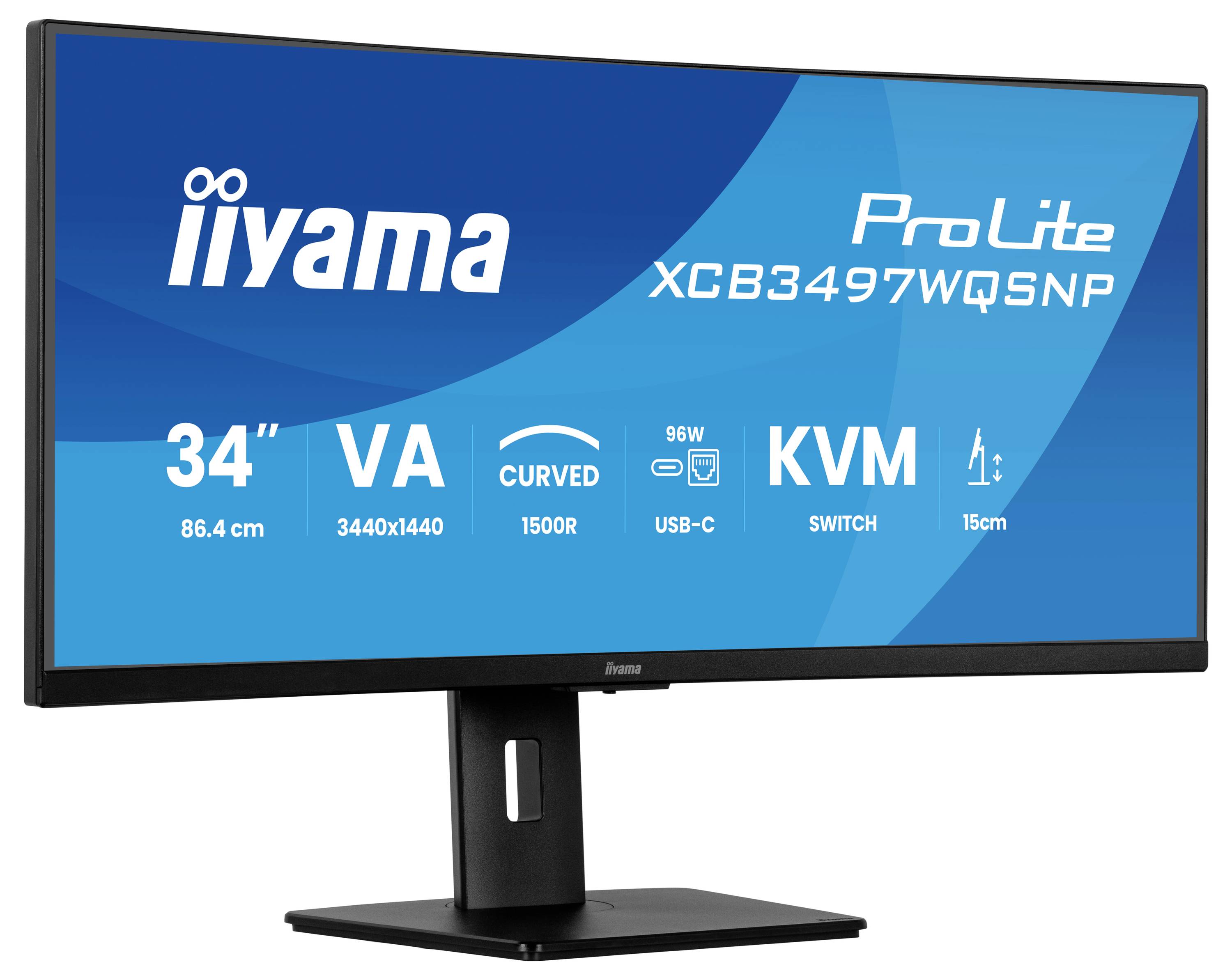 Iiyama ProLite LED-Monitor EEK F (A - G) 86.4cm (34 Zoll) 21:9 0.4 ms VA LED