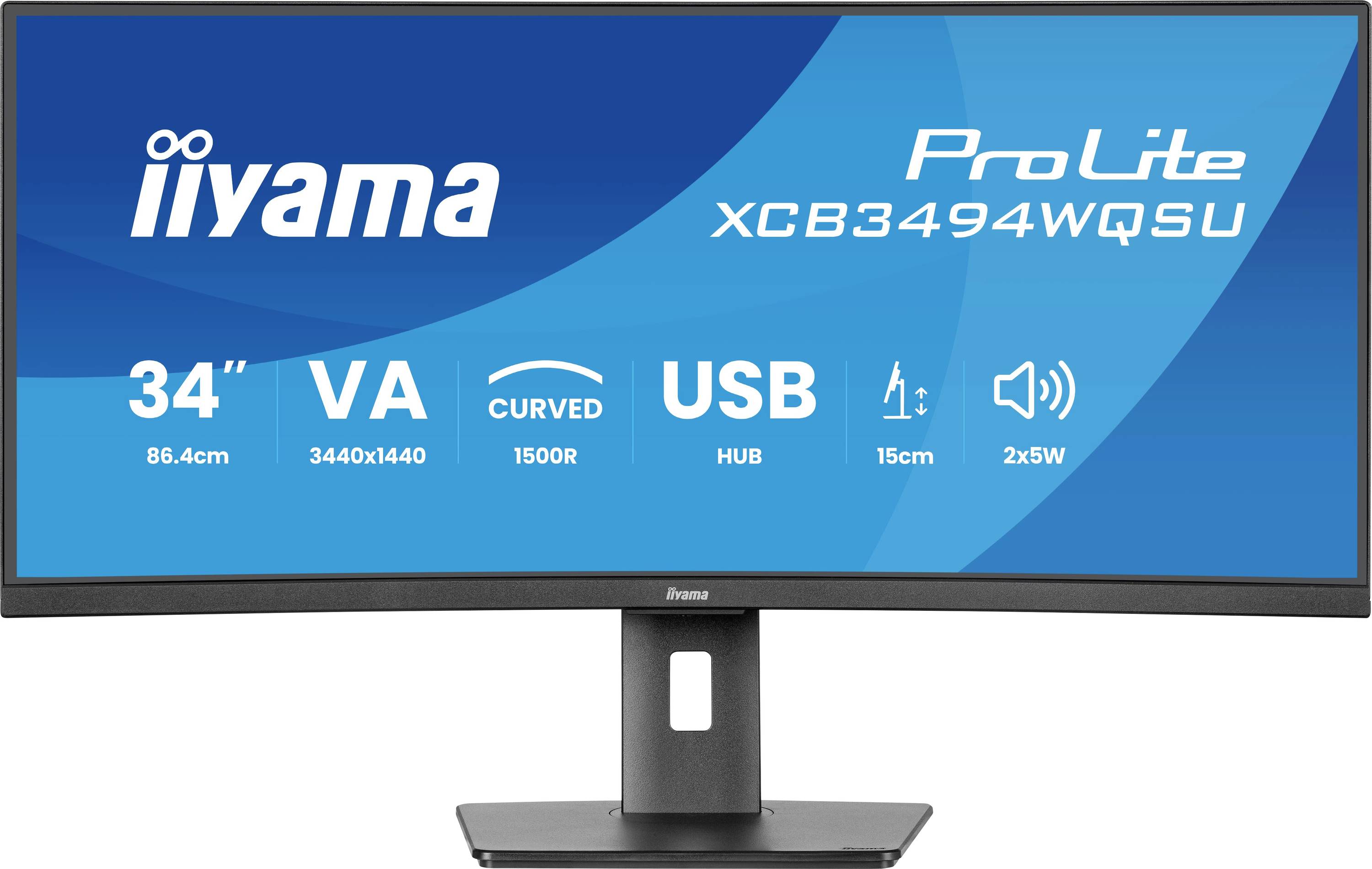 Iiyama ProLite LED-Monitor EEK F (A - G) 86.4cm (34 Zoll) 21:9 0.4 ms VA LED