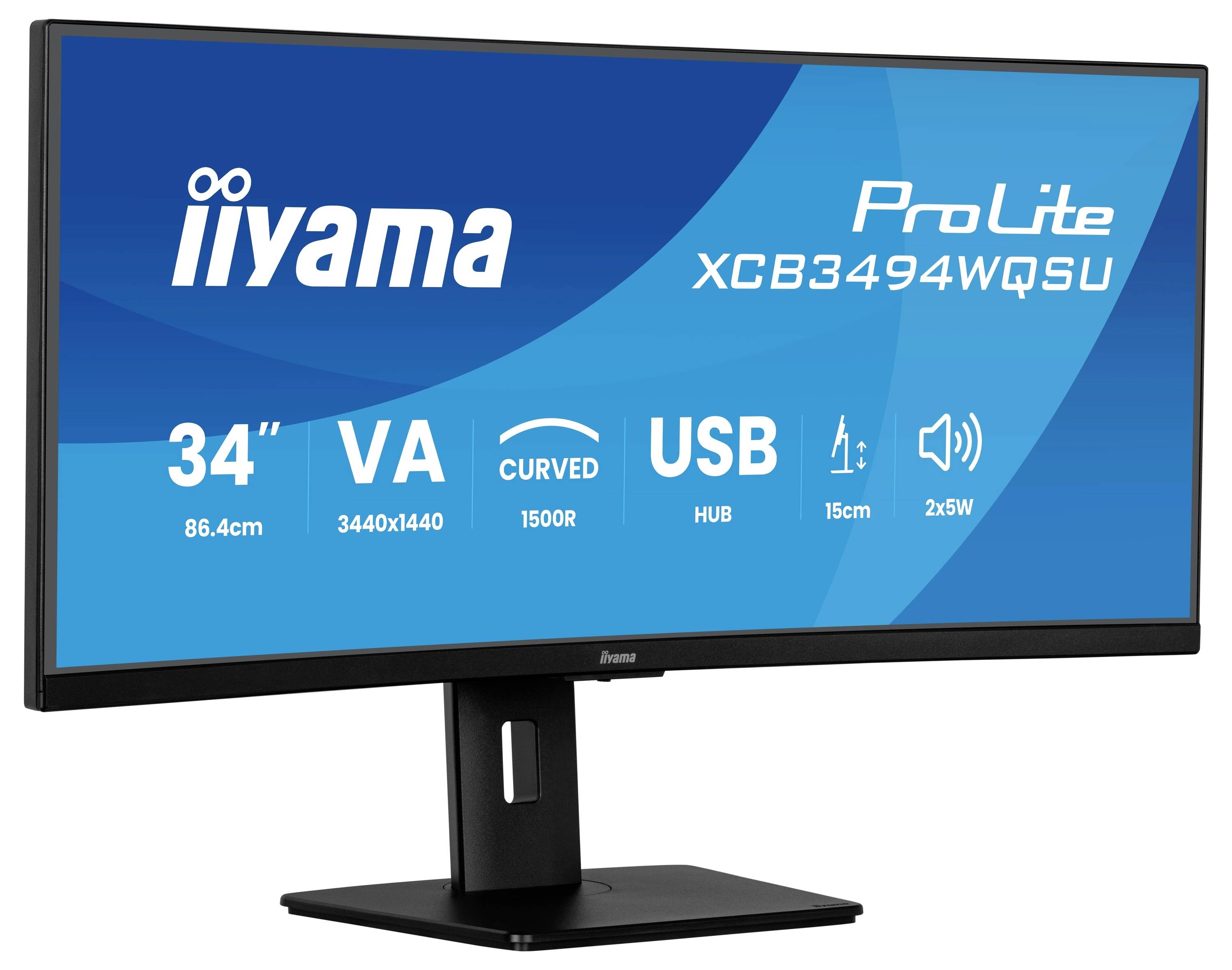 Iiyama ProLite LED-Monitor EEK F (A - G) 86.4cm (34 Zoll) 21:9 0.4 ms VA LED