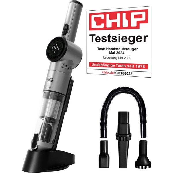 Lebenlang LBL2305 9925102305 Akku-Handstaubsauger Beutellos, inkl. Ladegerät, mit Display, Zyklon-Technik Lebenlang LBL2305 9925102305 Akku-Handstaubsauger Beutellos, inkl. Ladegerät, mit Display, Zyklon-Technik