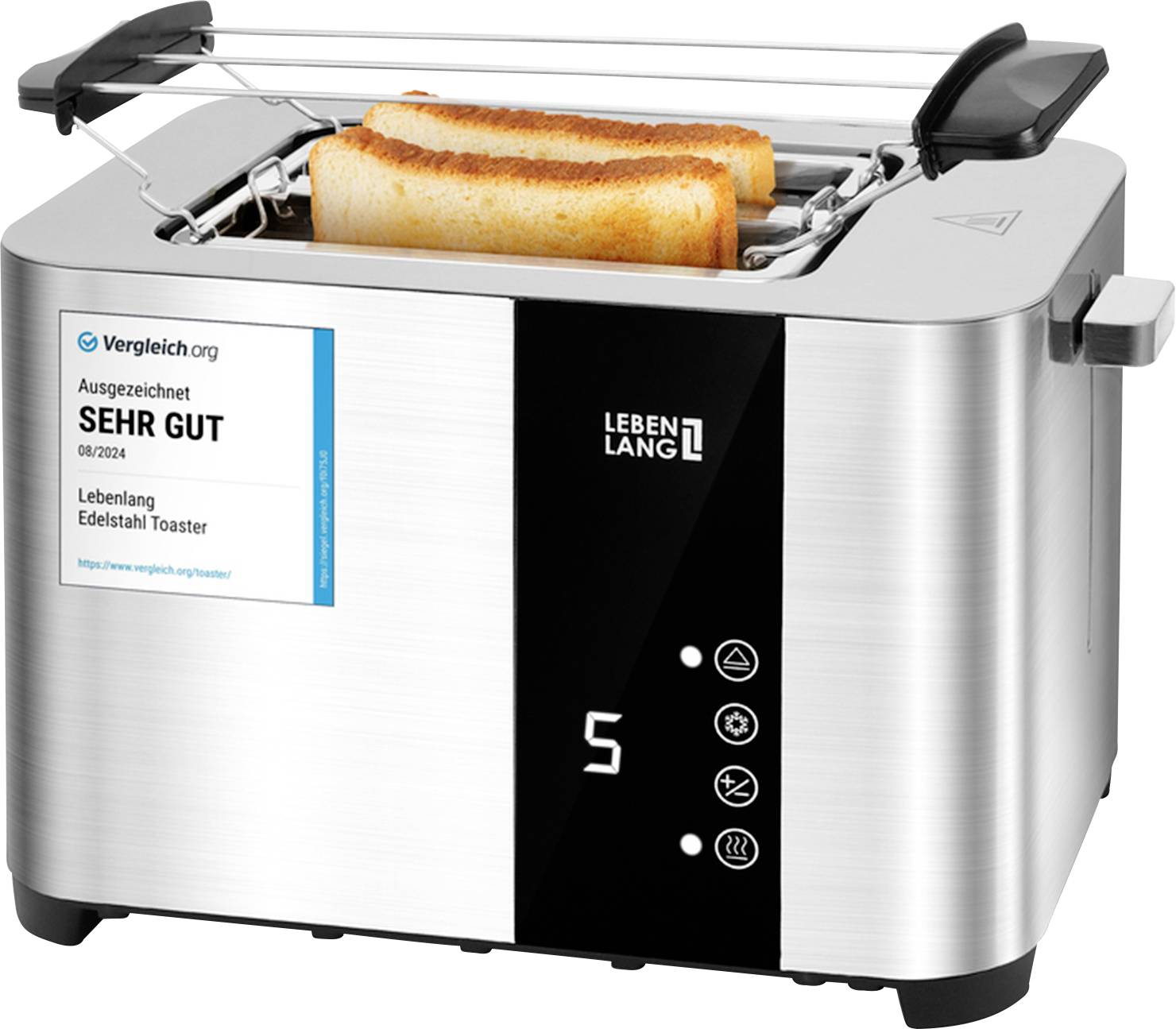 Lebenlang LBL9898 Toaster Edelstahl