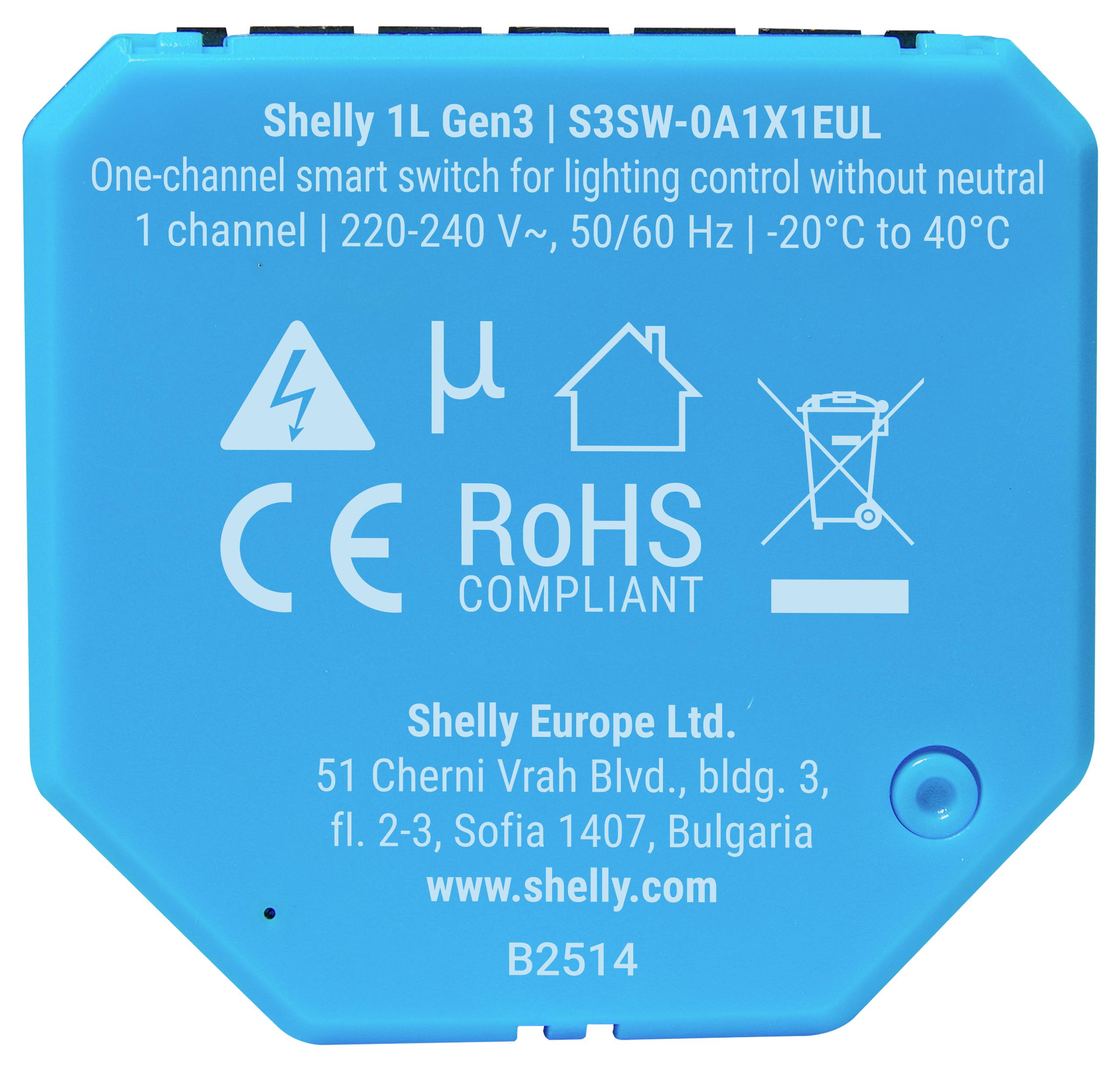 Shelly 1L Gen3 Funk-Schalter