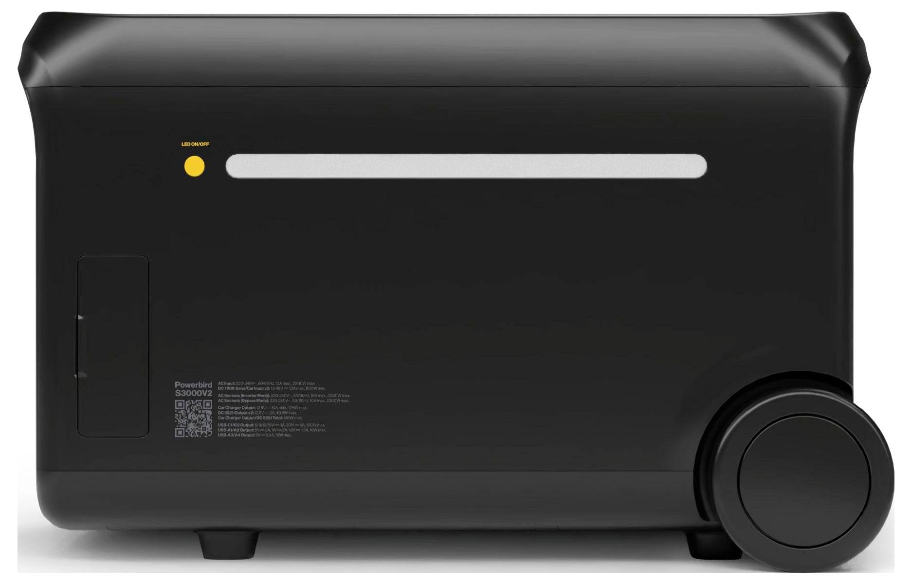 Aqiila S3000V2 Powerstation 50Ah LiFePO 4 Schwarz, Gelb LED Taschenlampe