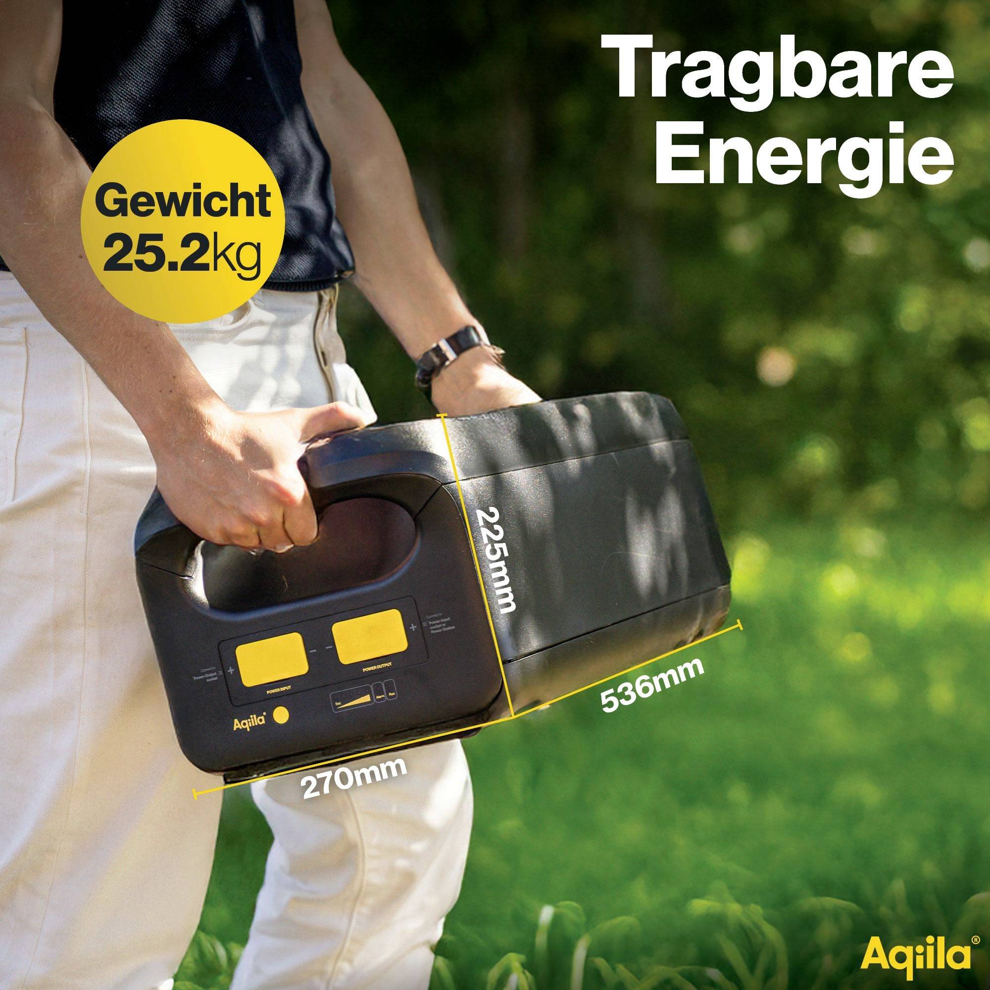 Aqiila Erweiterungsbatterie – Powerbird S2500EXP Akkupack 50Ah LiFePO 4 Schwarz