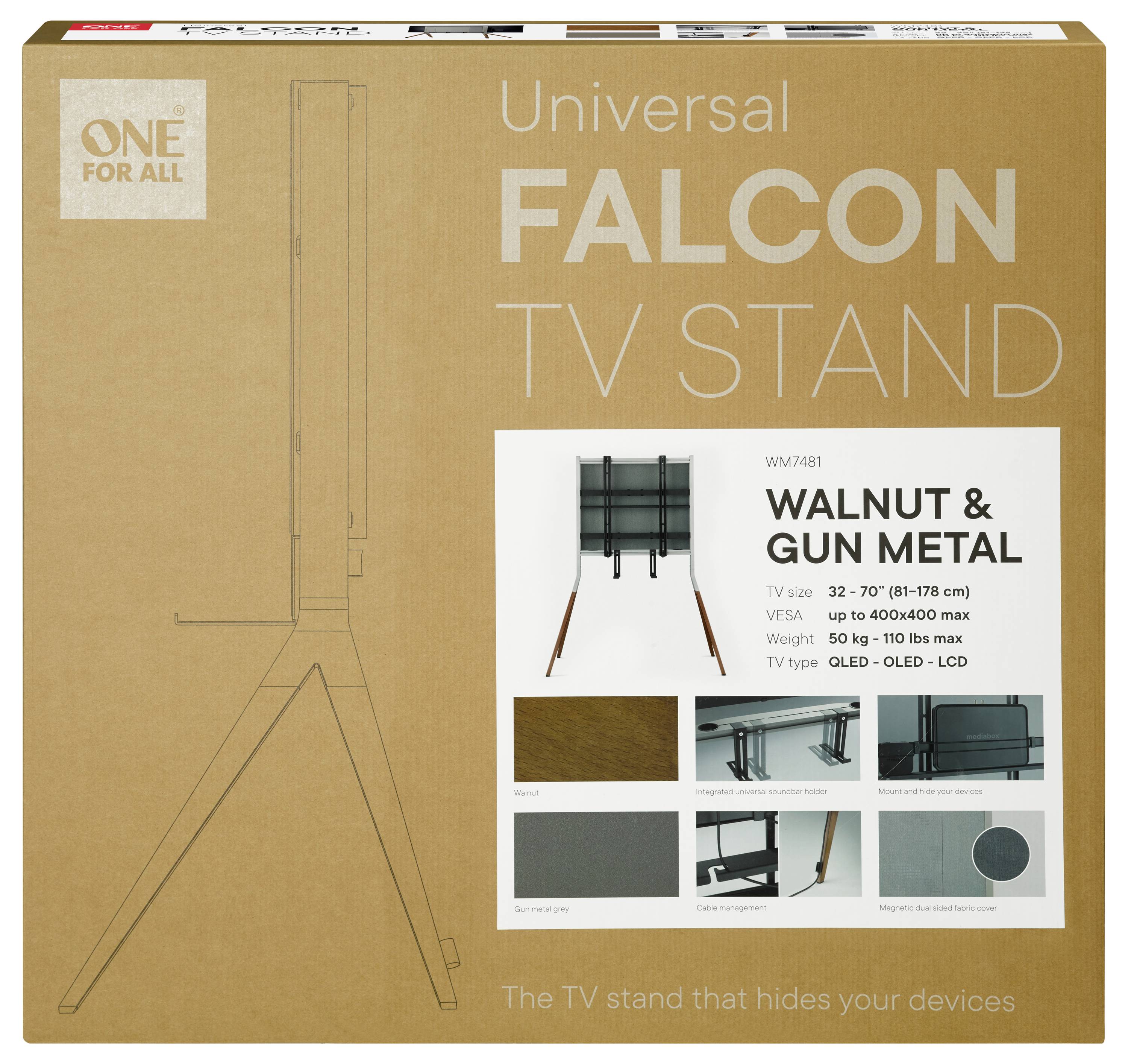 One For All WM7481 TV-Standfuß 81,3cm (32") - 177,8cm (70") Bodenständer