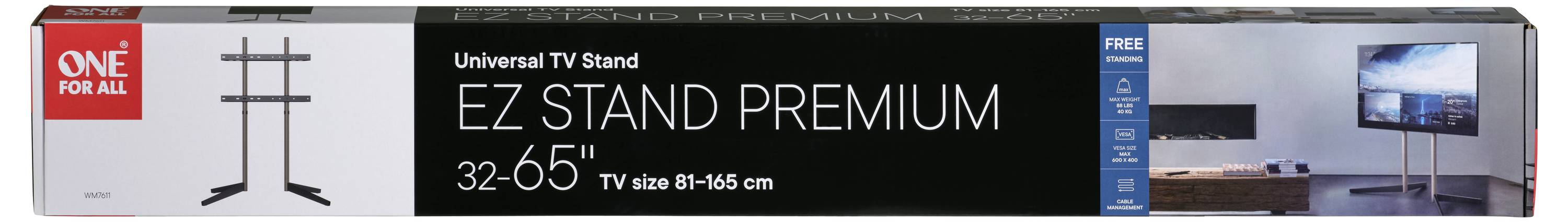 One For All WM7611 TV-Standfuß 81,3cm (32") - 165,1cm (65") Höhenverstellbar