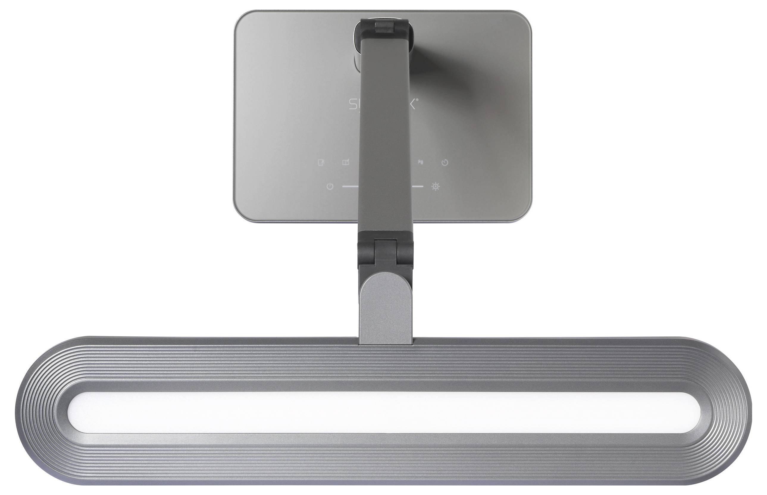 'BenQ ScreenBar' überzeugt mit einem schlanken, modernen Design und Touchsteuerung auf der Oberseite, die eine anpassbare Beleuchtung für verschiedene Arbeitsplatzbedürfnisse bietet.