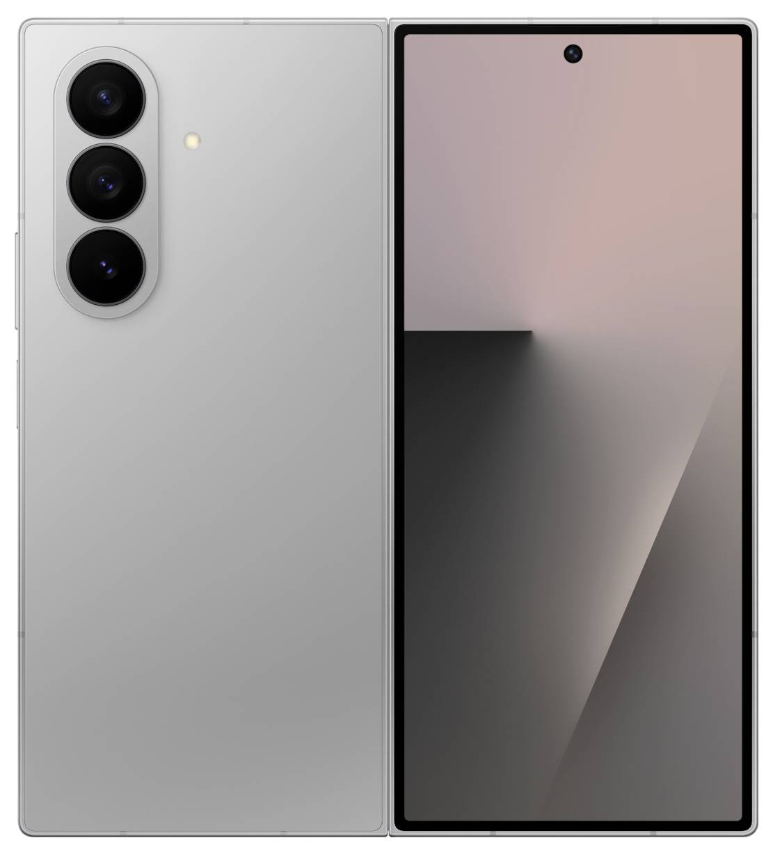 Ein modernes Smartphone mit großem Bildschirm, schmalen Displayrändern, einer Frontkamera-Aussparung und einem dreifachen Kameraobjektiv auf der Rückseite.