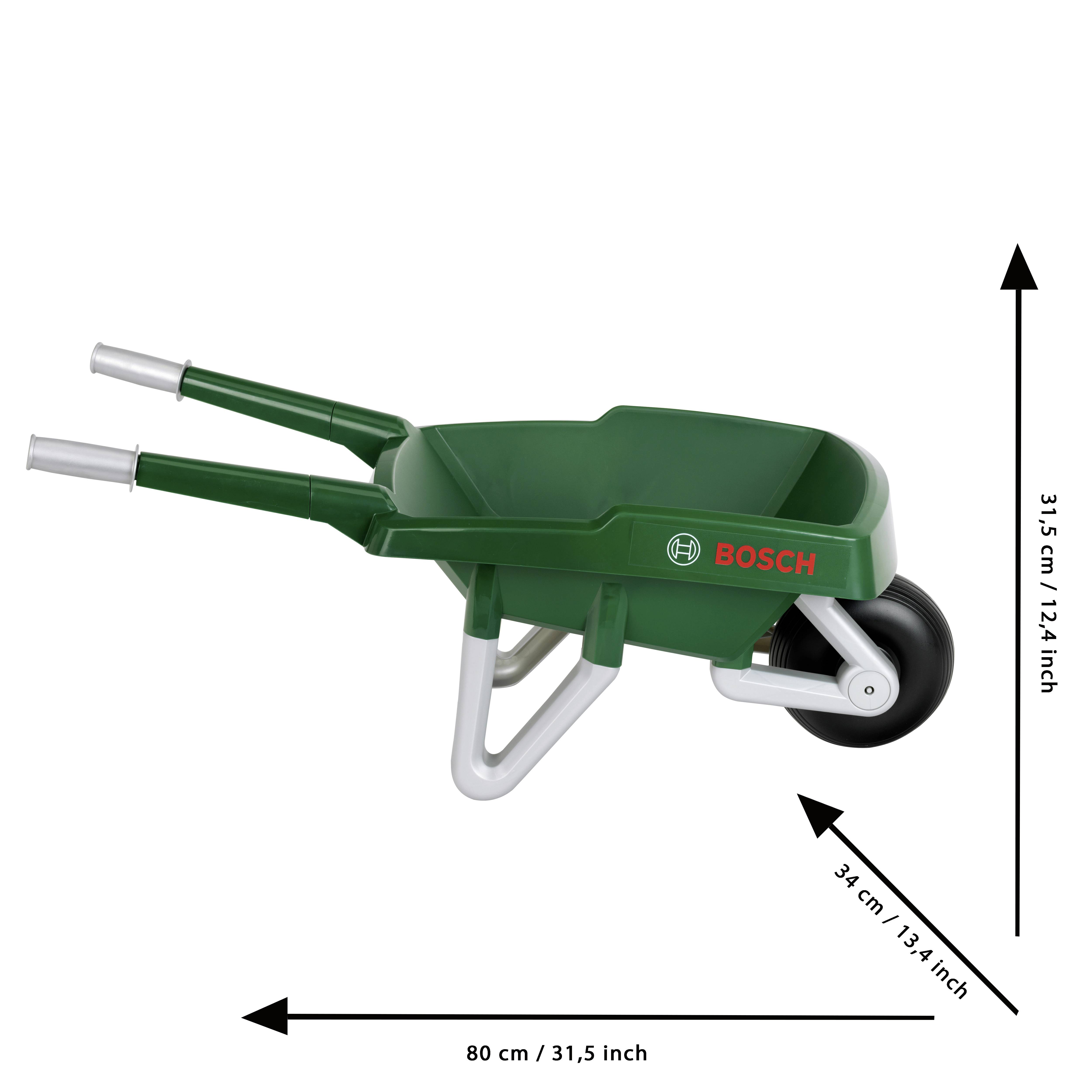 Theo Klein 2715 Bosch Garten Schubkarre | Robuste Schubkarre für kleine Gärtner | Ideal als Garten-Spielzeug & Outdoor-Aktivitäten