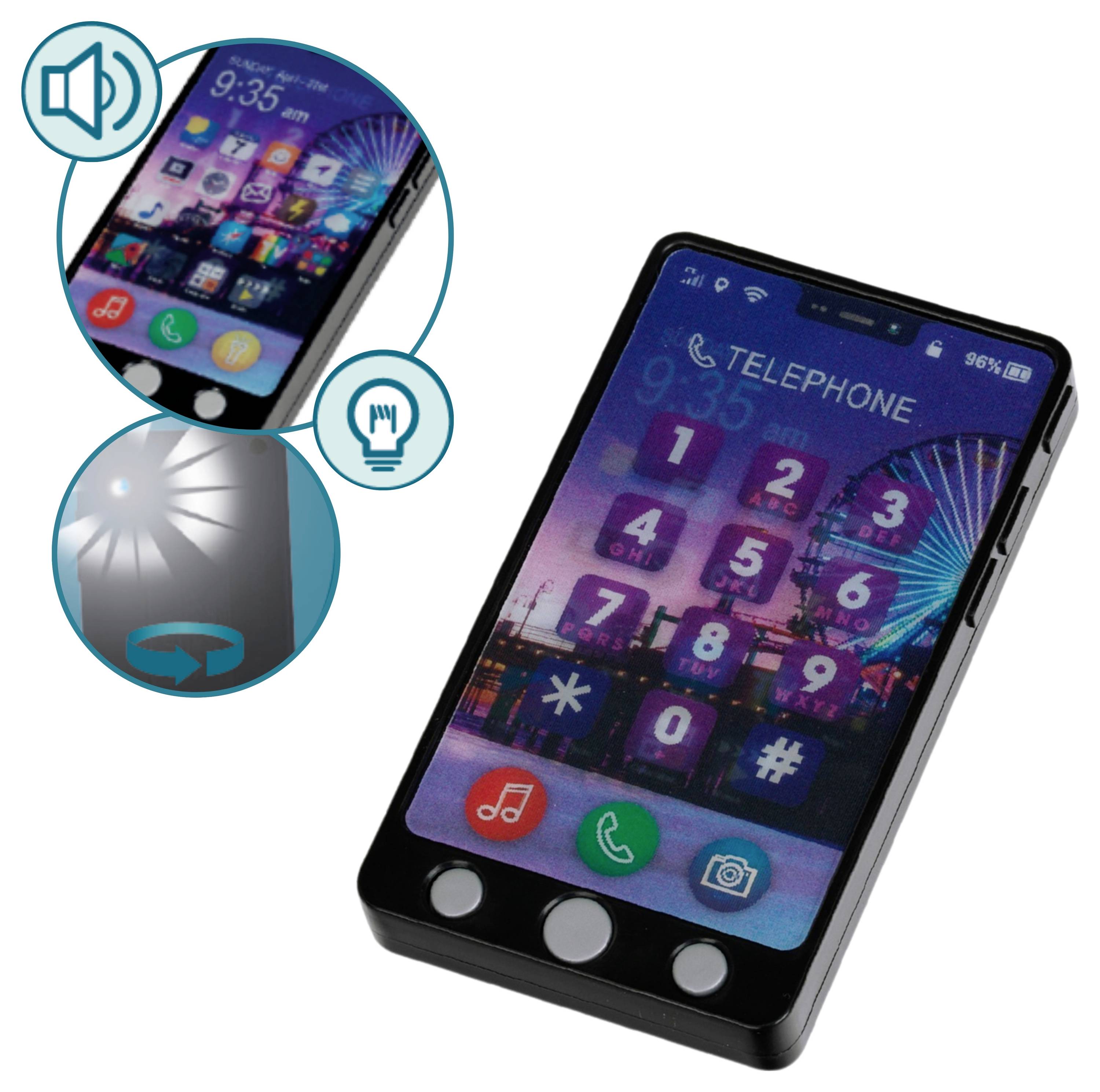 Theo Klein 7274 PoS Terminal und Kinder Handy Smartphone | Mit Licht, Sound und kontaktloser Bezahl