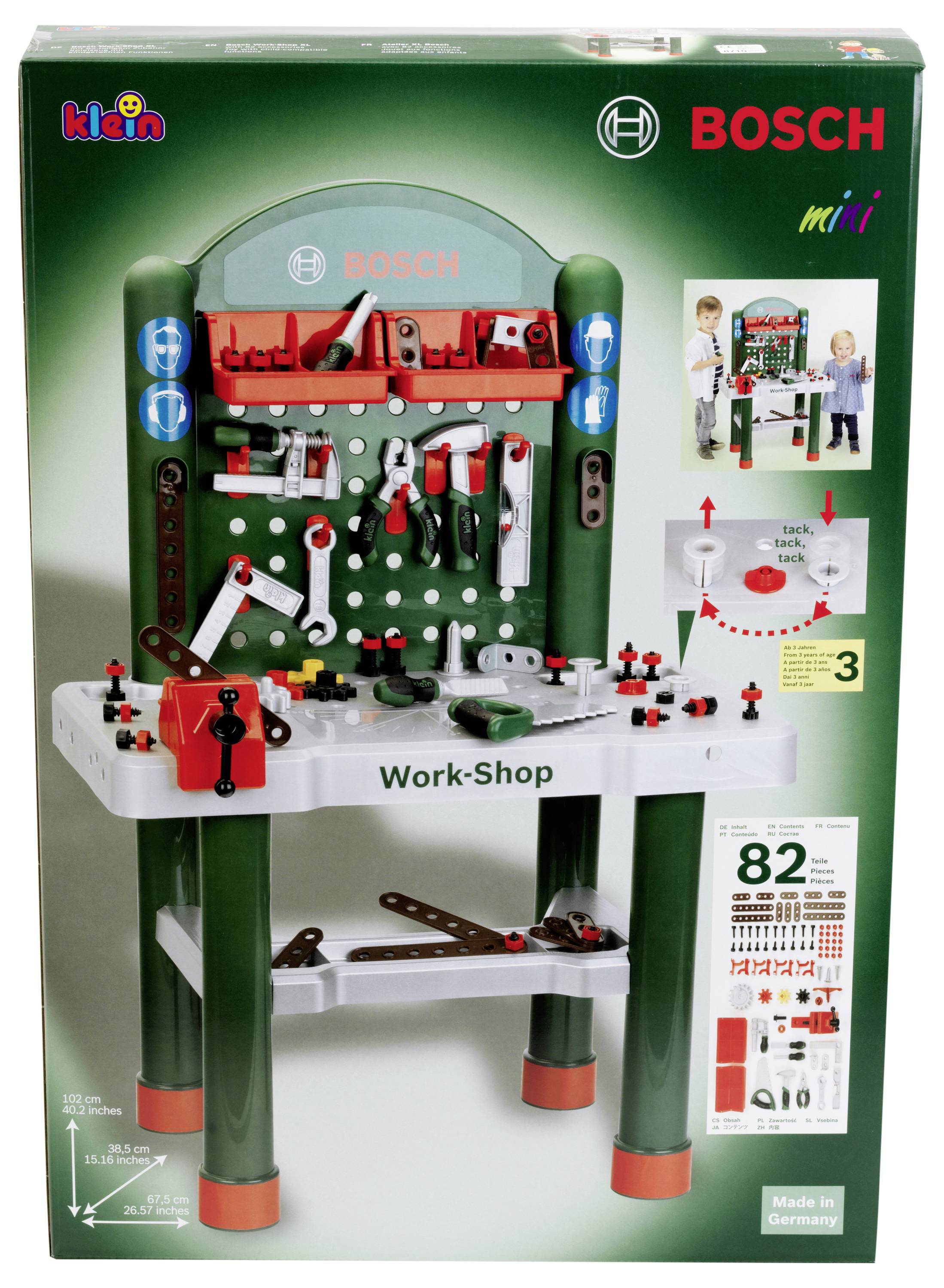 Theo Klein 8710 Bosch Workshop Kinderwerkbank inkl. Zubehör