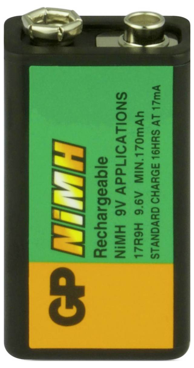 GP Ni-MH Industrial 170 R9H 9V Block-Akku NiMH 9.6V 170 mAh 1St.