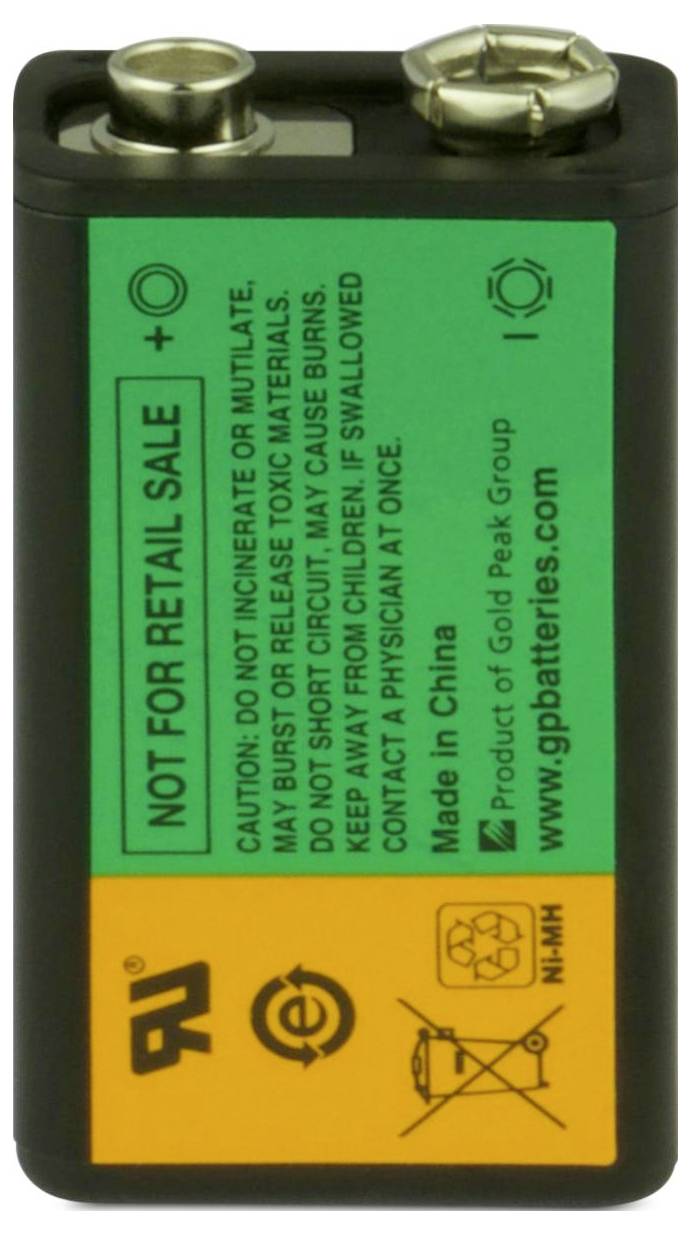 GP Ni-MH Industrial 170 R9H 9V Block-Akku NiMH 9.6V 170 mAh 1St.