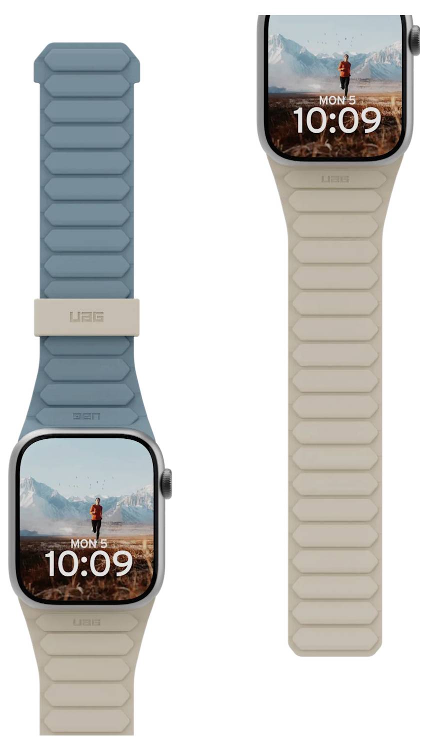 Urban Armor Gear Pathfinder Armband 40 mm, 41 mm, 42mm Uni Beige, Himmelblau Watch Series 4, Watch Series 5, Watch Series