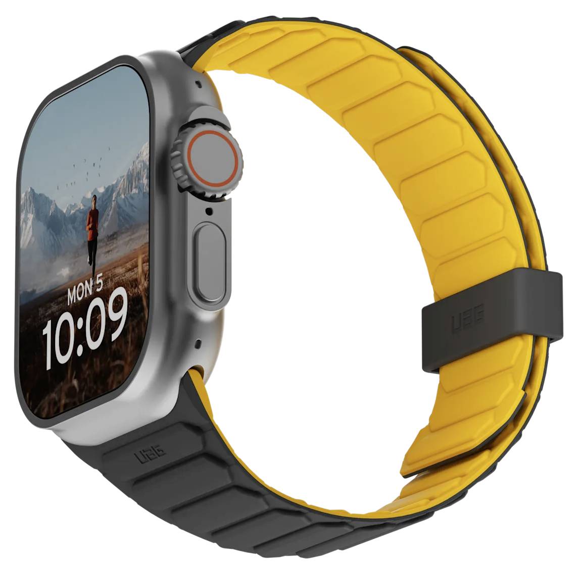 Urban Armor Gear Pathfinder Armband 44 mm, 45 mm, 46mm Uni Gelb, Schwarz Watch Series 4, Watch Series 5, Watch Series 6, Watch