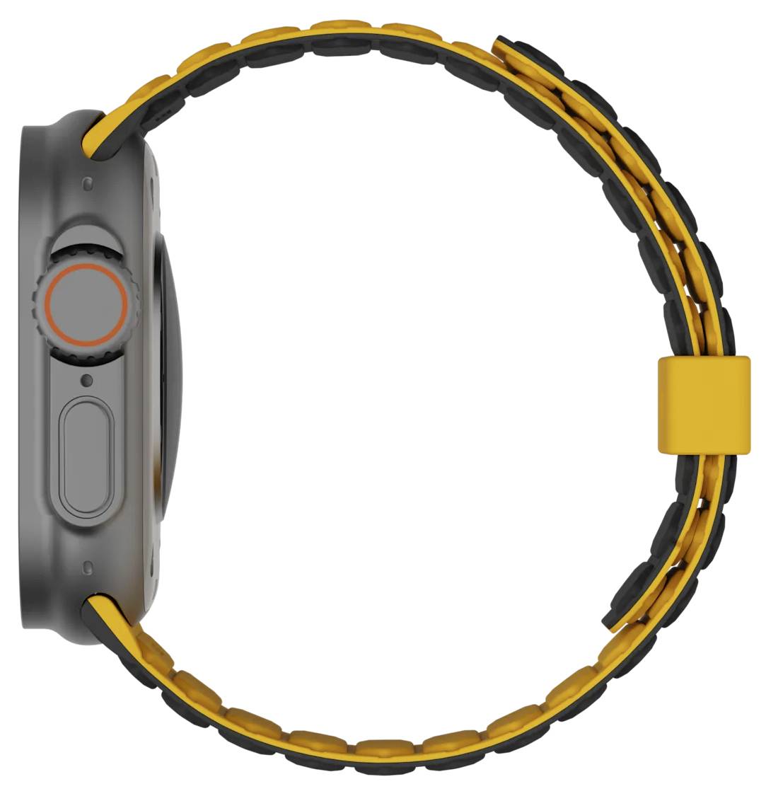 Urban Armor Gear Pathfinder Armband 44 mm, 45 mm, 46mm Uni Gelb, Schwarz Watch Series 4, Watch Series 5, Watch Series 6, Watch