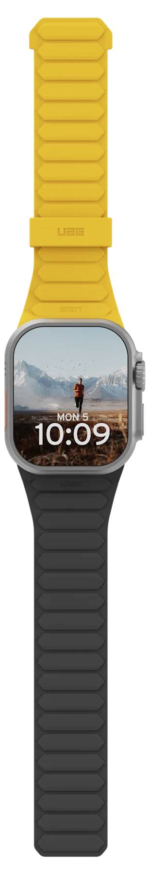 Urban Armor Gear Pathfinder Armband 44 mm, 45 mm, 46mm Uni Gelb, Schwarz Watch Series 4, Watch Series 5, Watch Series 6, Watch