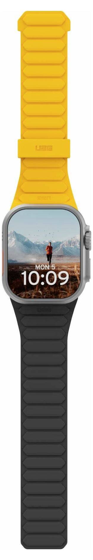 Urban Armor Gear Pathfinder Armband 44 mm, 45 mm, 46mm Uni Gelb, Schwarz Watch Series 4, Watch Series 5, Watch Series 6, Watch