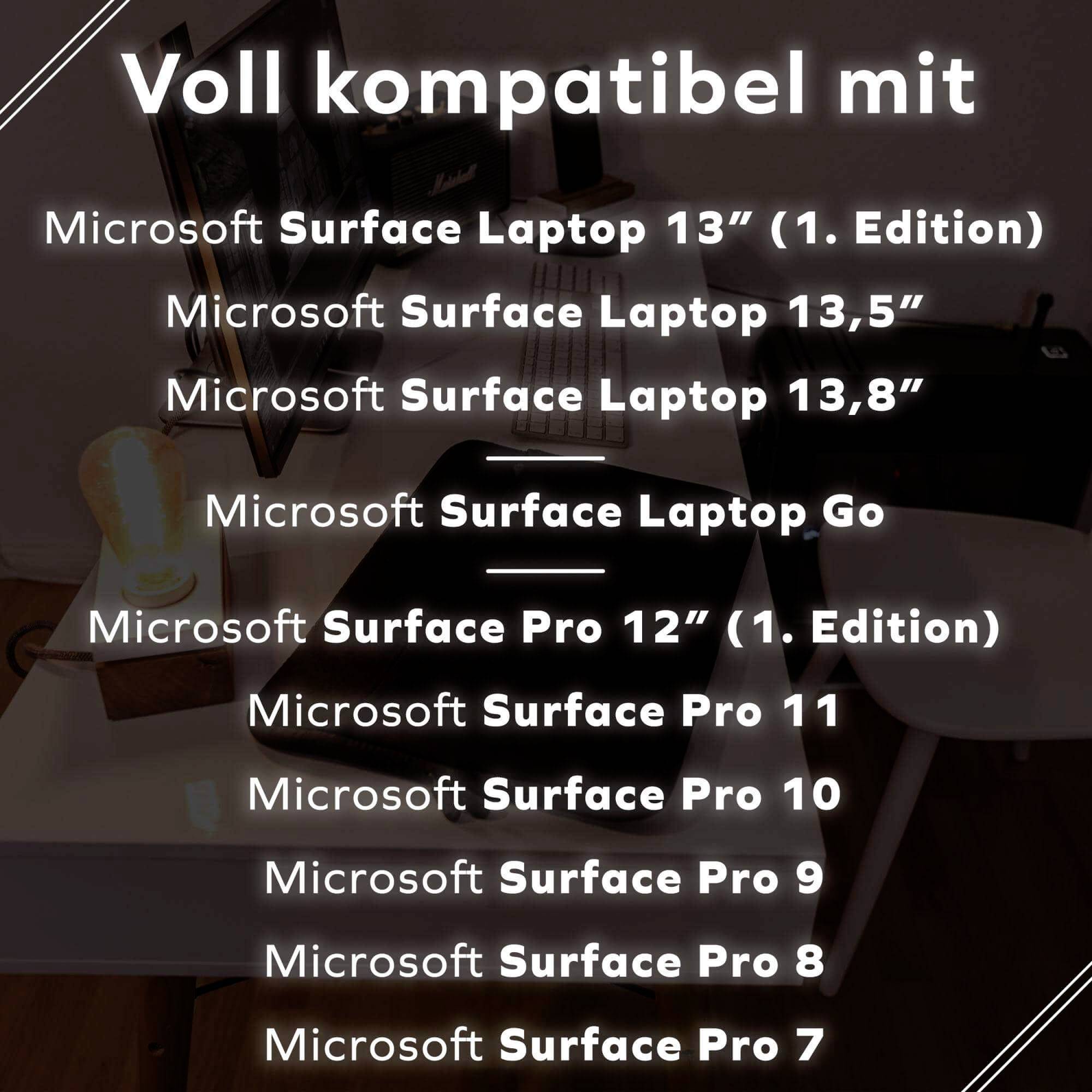 Honju DarkRoom Tablet Tasche Microsoft Microsoft Surface Laptop 1/2/3/4/5/6 (13,5") / 7 (13,8"), Surface Laptop Go 1/2/3 (12,4")