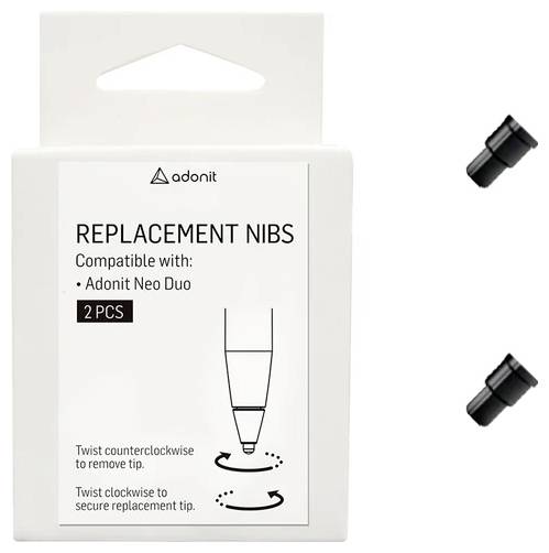 Adonit ADNDT Ersatzspitzen 2er Set Schwarz