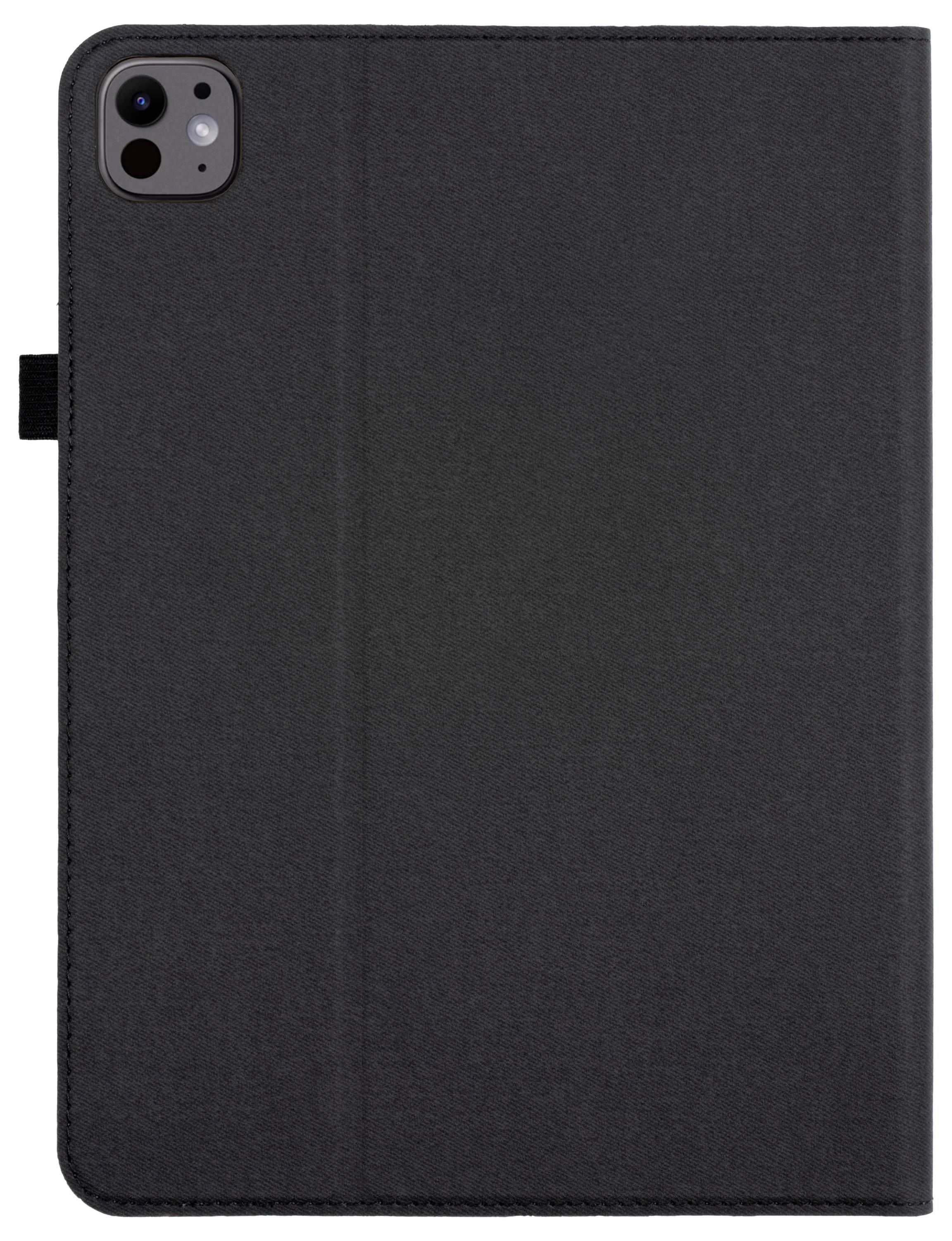 Schwarze Tablet-Hülle für ein iPad mit Kameraaussparung.