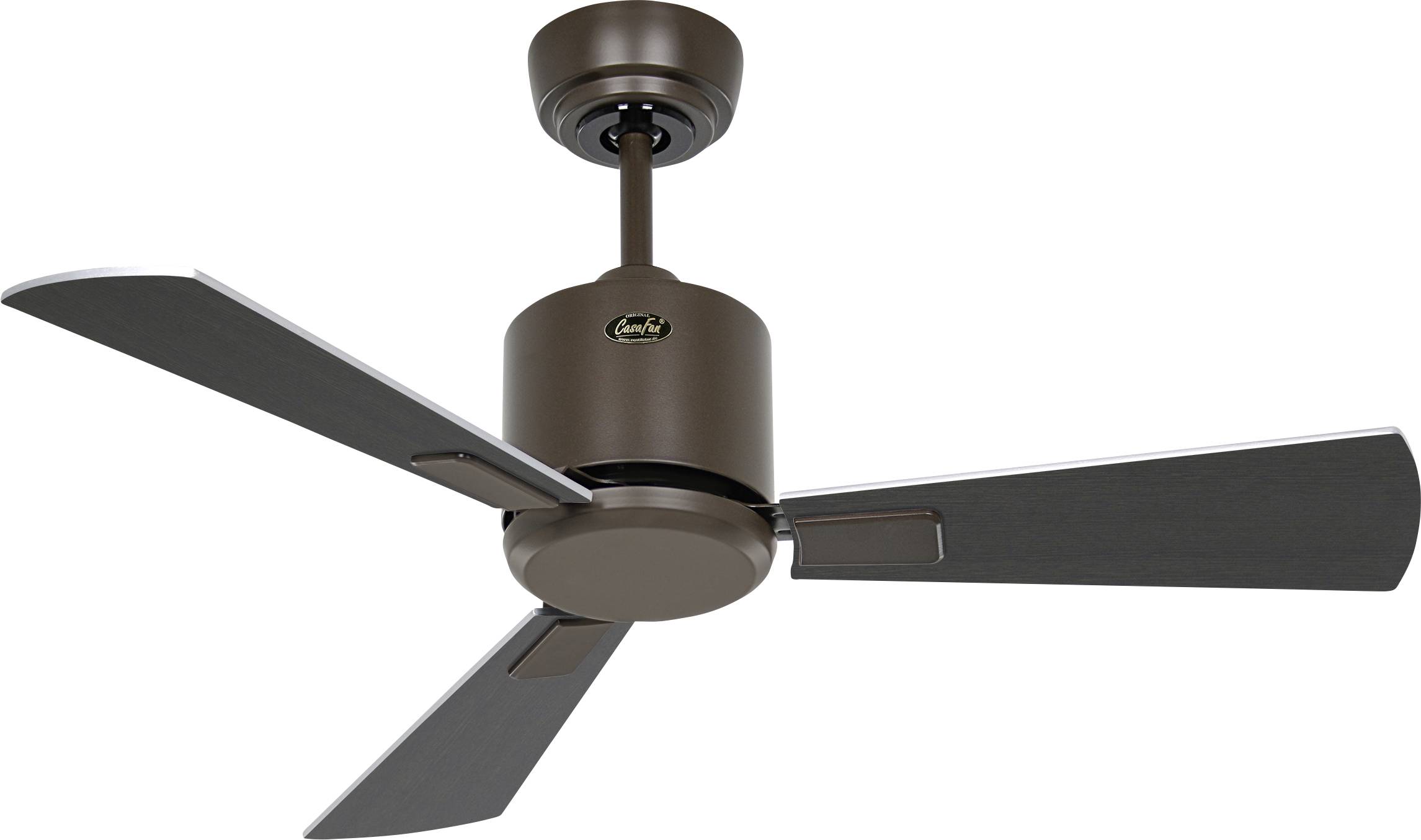 CasaFan ECO NEO III 92 BZ-WN/SI WiFi Flügel Wenge/silber Deckenventilator Bronze mit Fernbedienung, Timer, Winterbetrieb, App