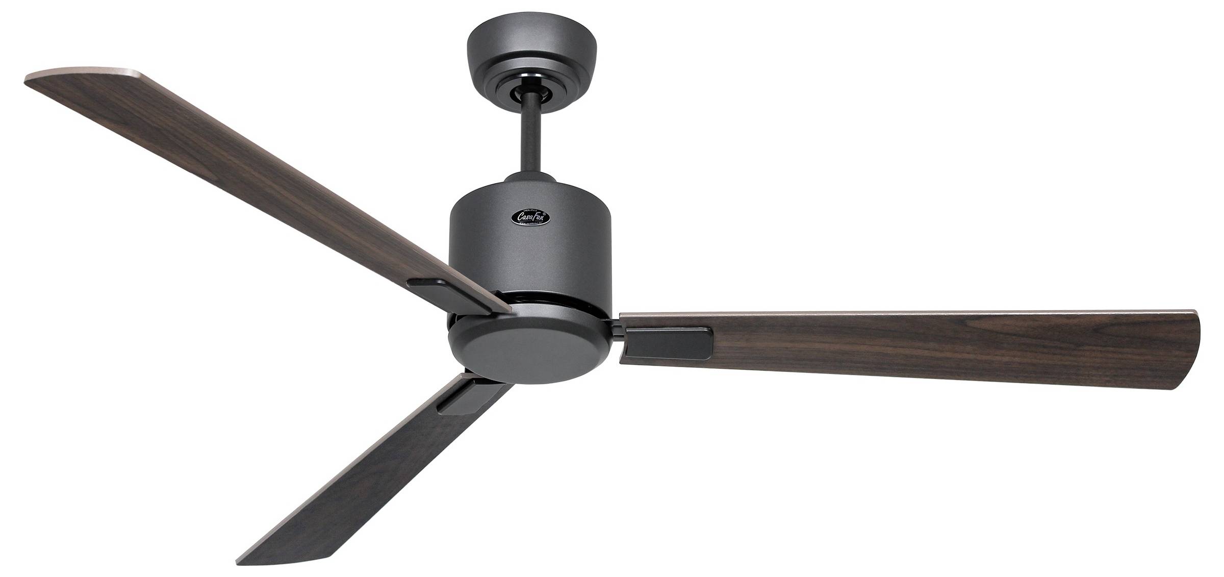 CasaFan ECO NEO III 132 BG-NB/KI WiFi Flügel Nussbaum/Kirsche Deckenventilator Basalt-Grau mit Fernbedienung, Timer