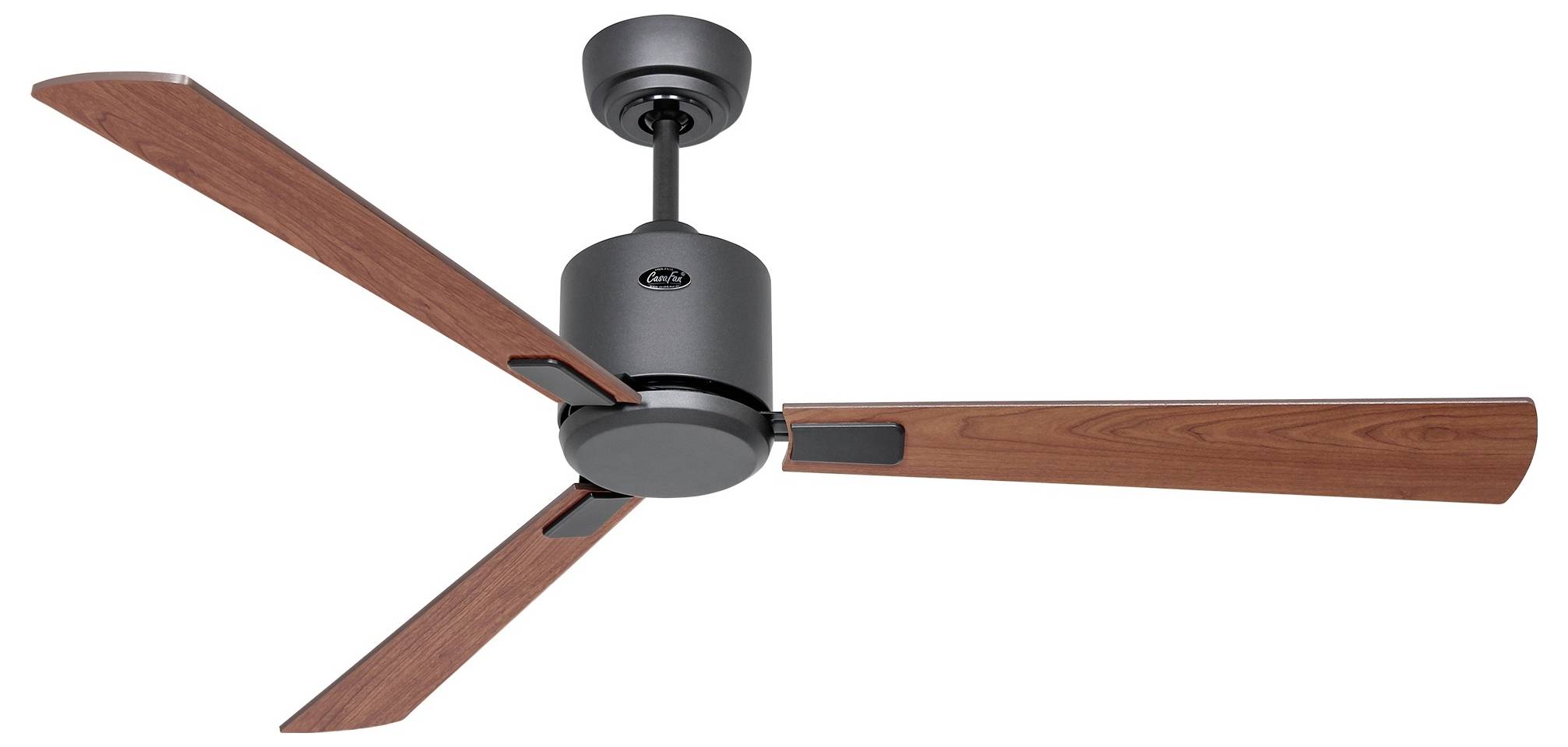 CasaFan ECO NEO III 132 BG-NB/KI WiFi Flügel Nussbaum/Kirsche Deckenventilator Basalt-Grau mit Fernbedienung, Timer