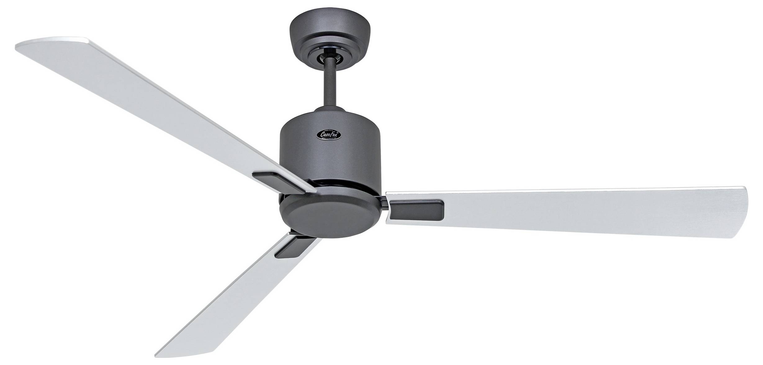 CasaFan ECO NEO III 132 BG-WN/SI WiFi Flügel Wenge/silber Deckenventilator Basalt-Grau mit Fernbedienung, Timer, Winterbetrieb