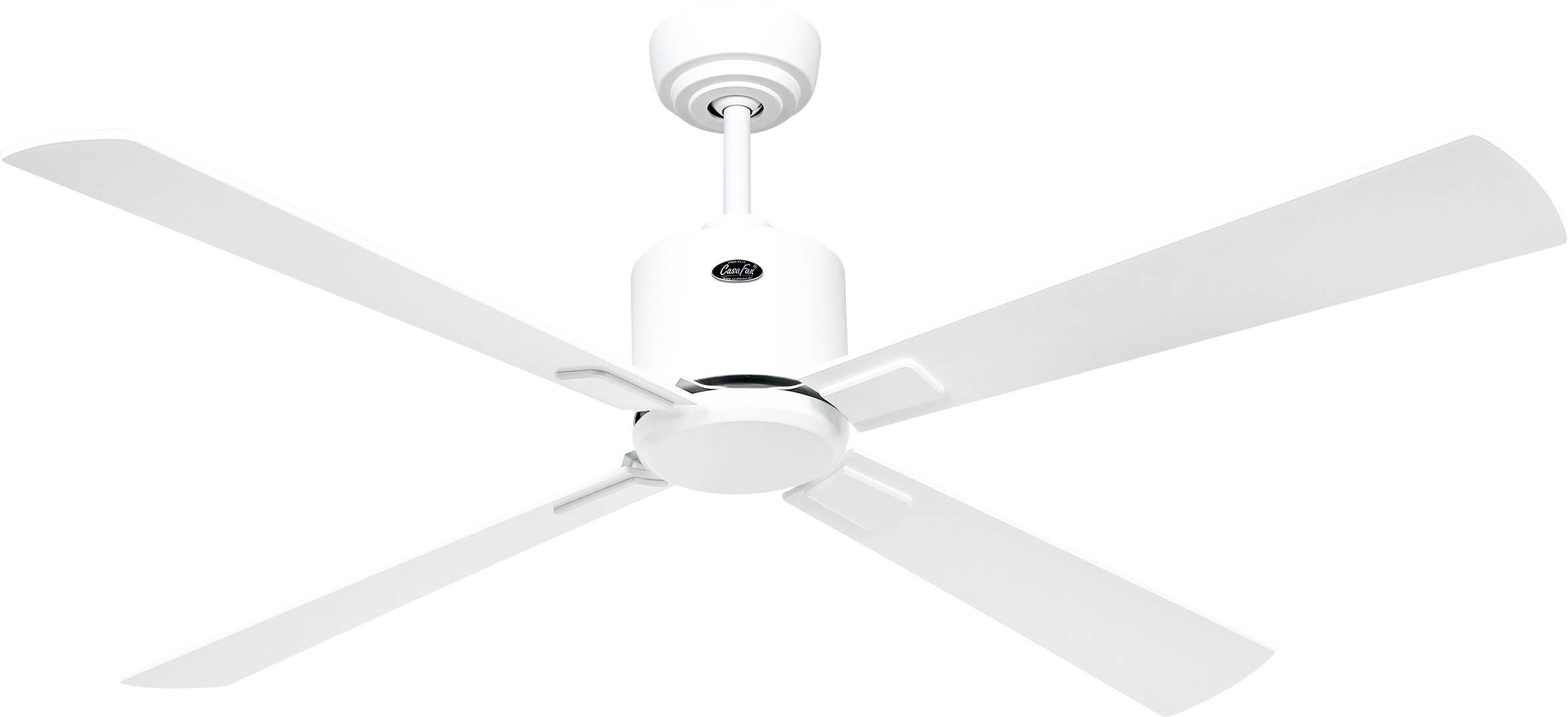 CasaFan ECO NEO III 132 WE-WE/LG WiFi Flügel Weiß/Lichtgrau Deckenventilator Weiß mit Fernbedienung, Timer, Winterbetrieb, App