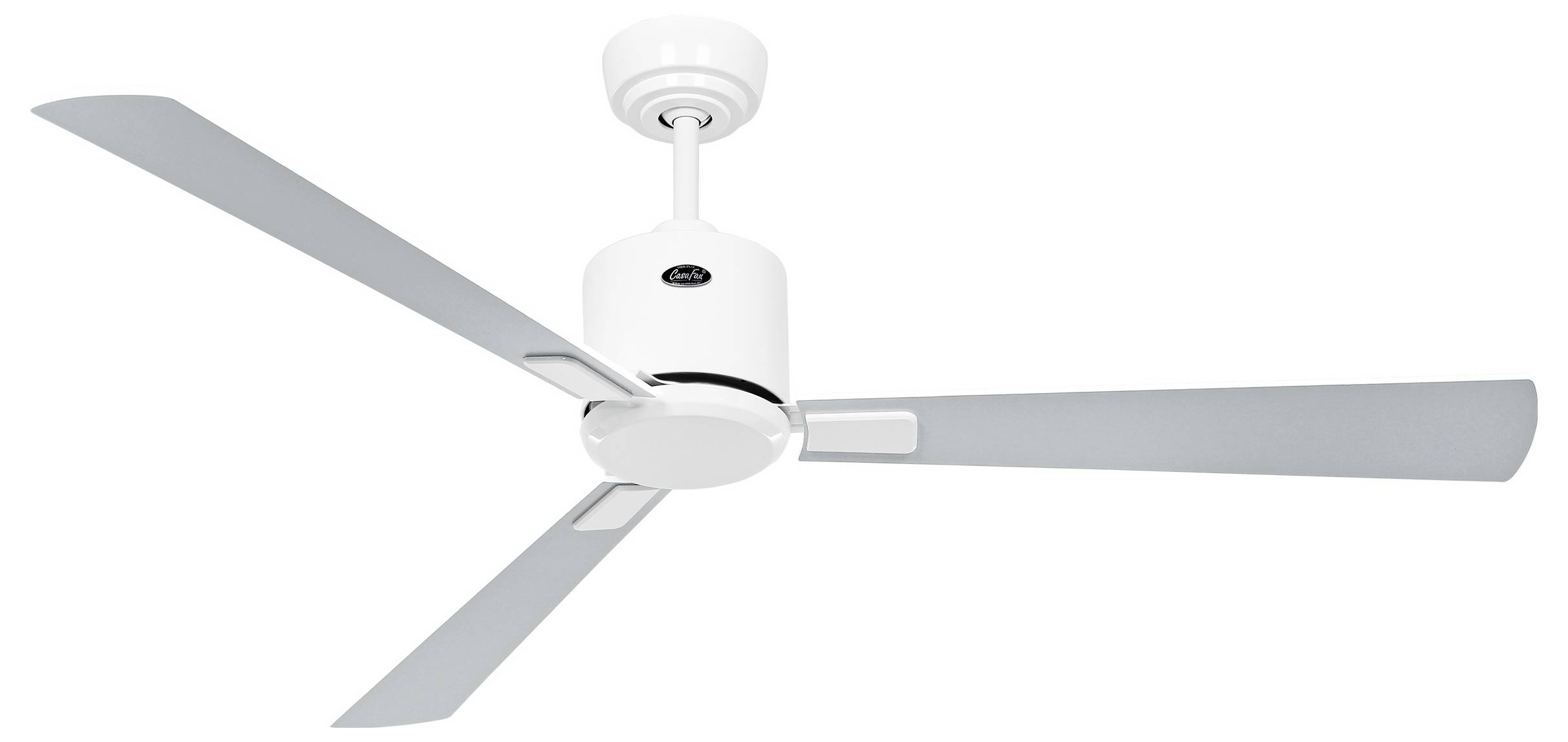 CasaFan ECO NEO III 132 WE-WE/LG WiFi Flügel Weiß/Lichtgrau Deckenventilator Weiß mit Fernbedienung, Timer, Winterbetrieb, App