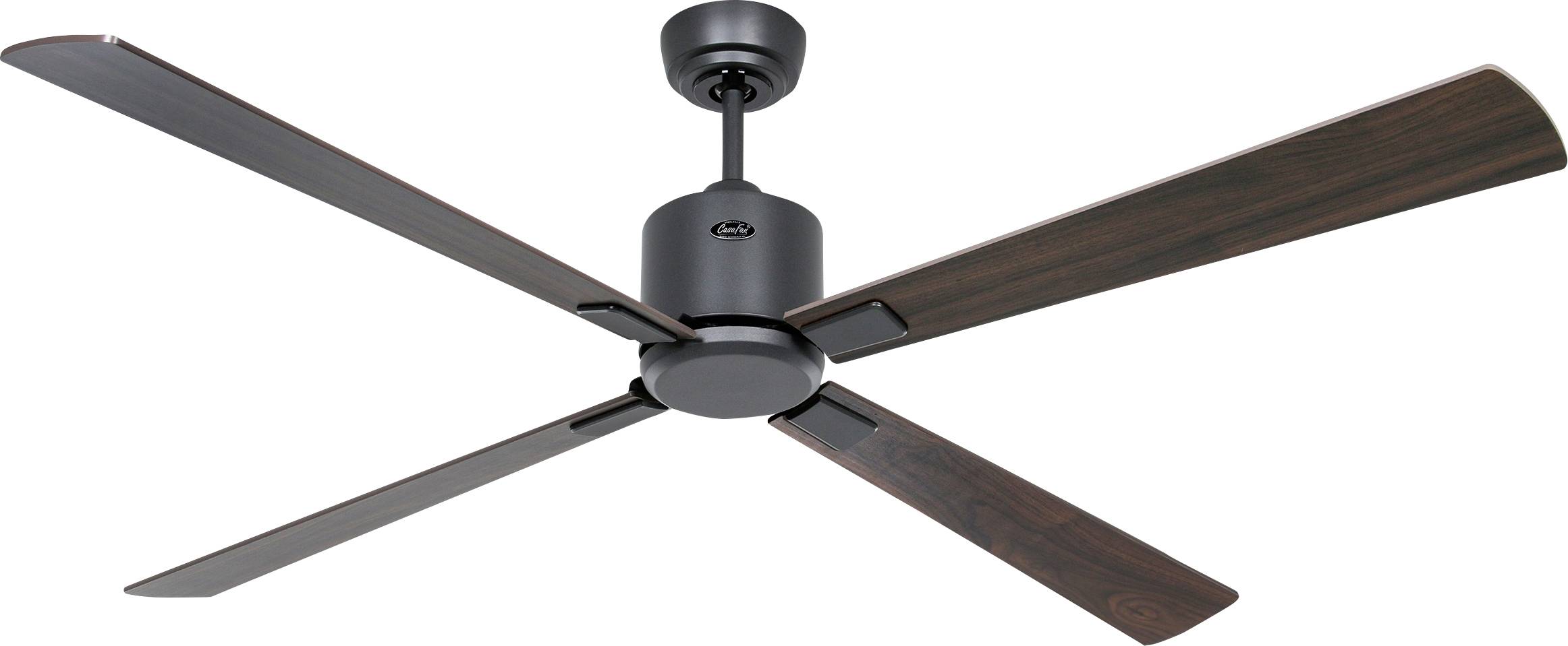 CasaFan ECO NEO III 152 BG-NB/KI Flügel WiFi Nussbaum/Kirsche Deckenventilator Basalt-Grau mit Fernbedienung, Timer