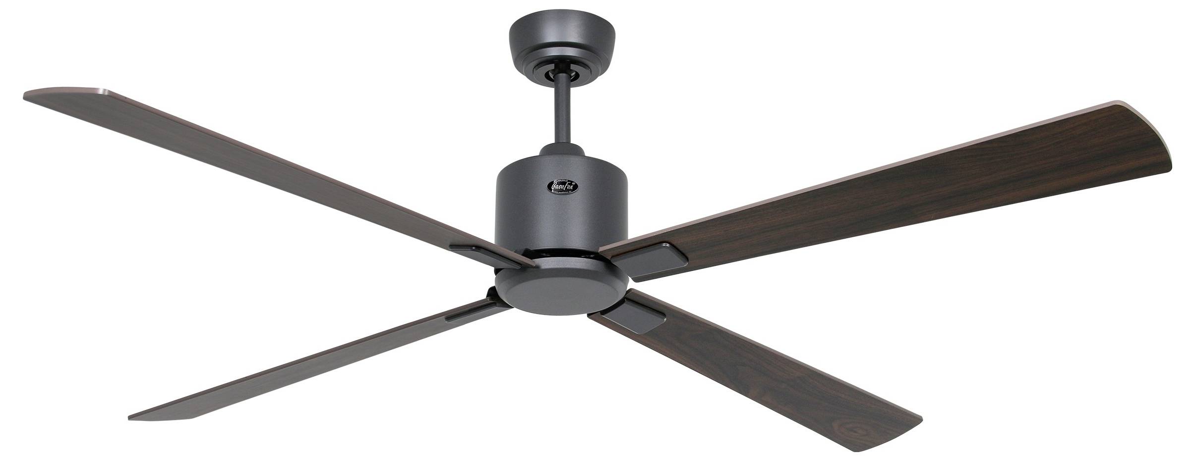 CasaFan ECO NEO III 152 BG-NB/KI Flügel WiFi Nussbaum/Kirsche Deckenventilator Basalt-Grau mit Fernbedienung, Timer
