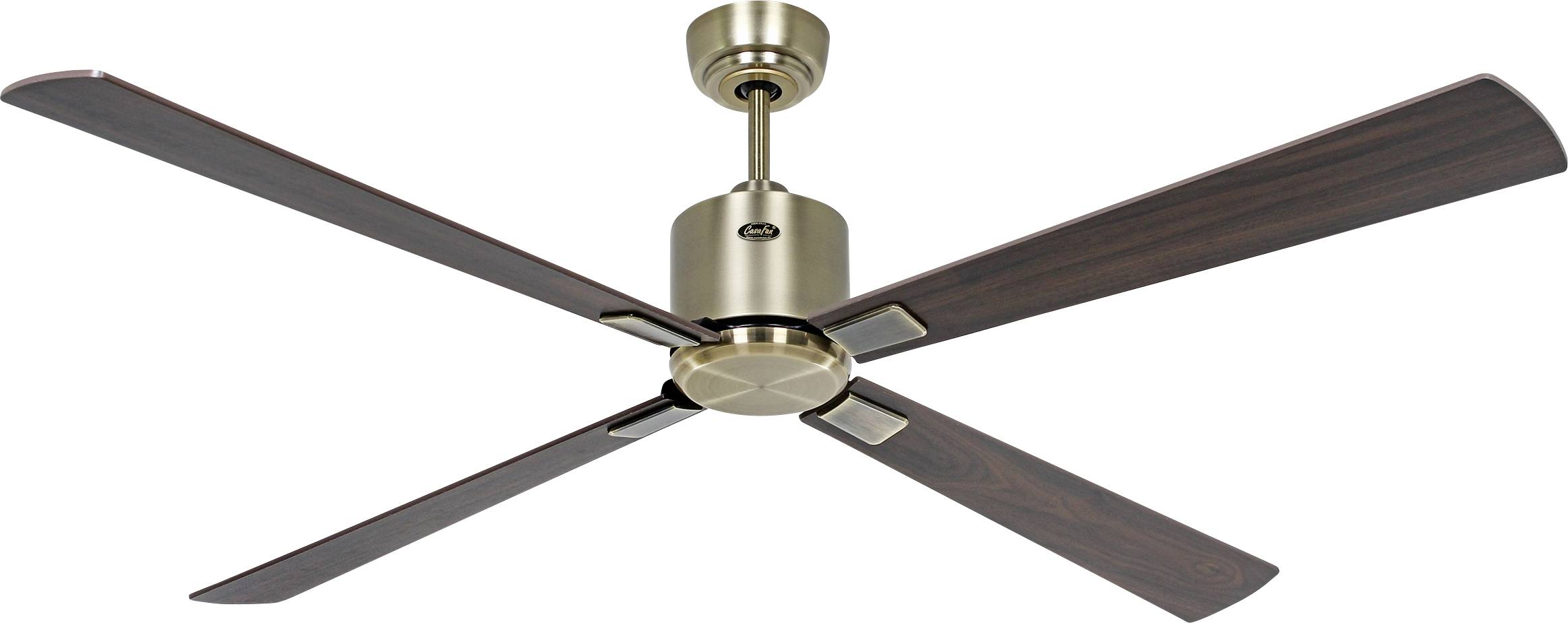 CasaFan ECO NEO III 152 MA-NB/KI WiFi Flügel Nussbaum/Kirsche Deckenventilator Messing-antik mit Fernbedienung, Timer