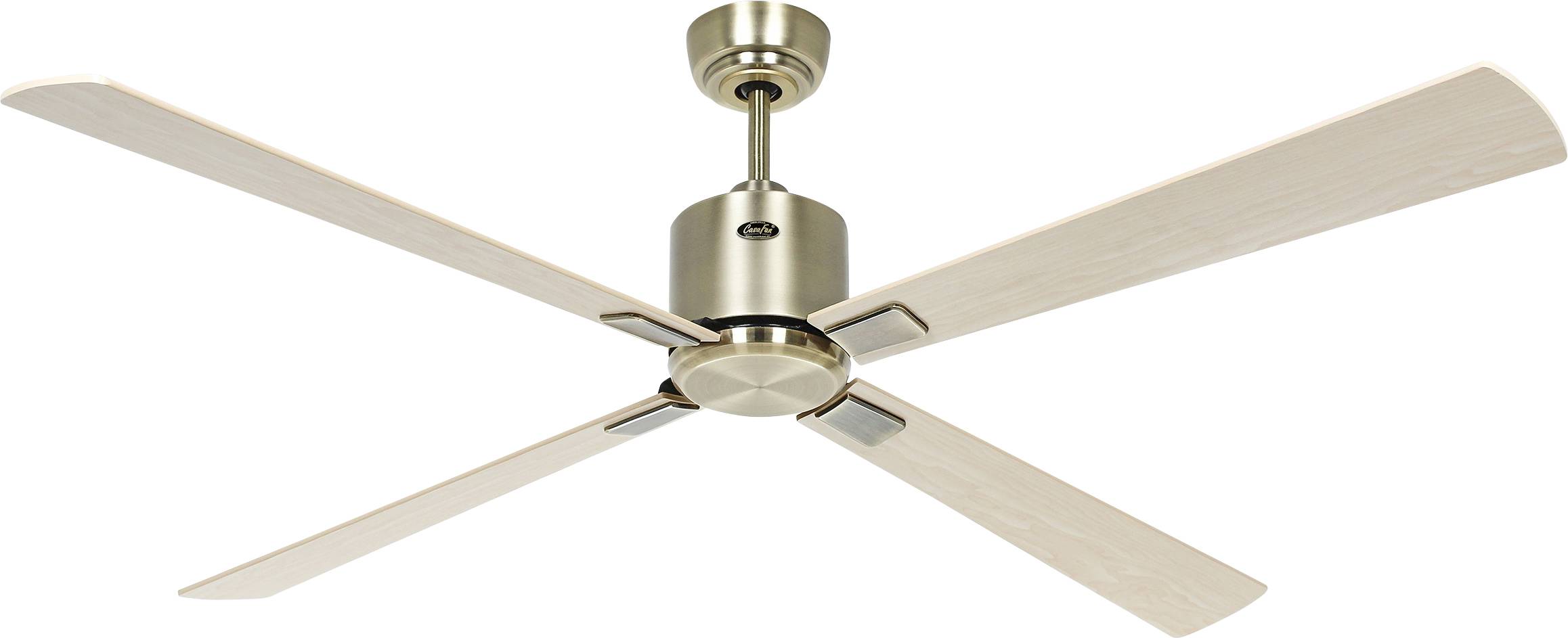 CasaFan ECO NEO III 152 MA-AH/BU WiFi Flügel Ahorn/Buche Deckenventilator Messing-antik mit Fernbedienung, Timer, Winterbetrieb