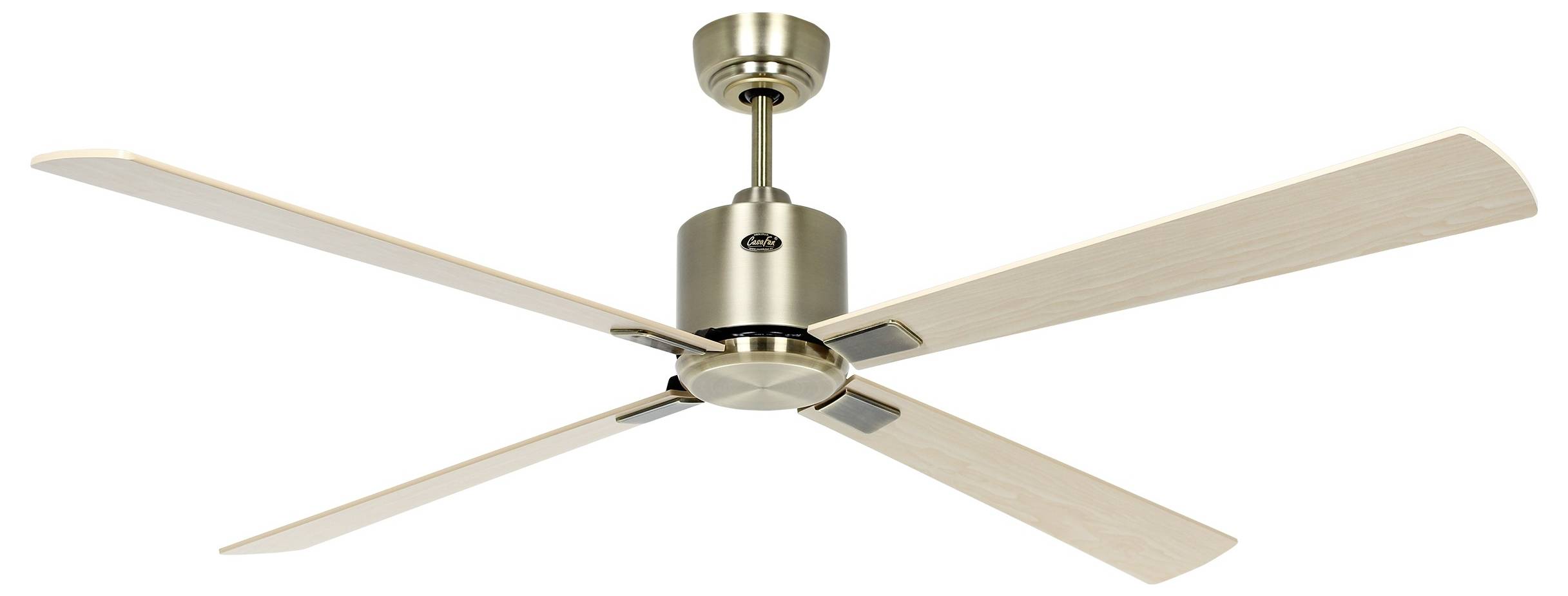 CasaFan ECO NEO III 152 MA-AH/BU WiFi Flügel Ahorn/Buche Deckenventilator Messing-antik mit Fernbedienung, Timer, Winterbetrieb