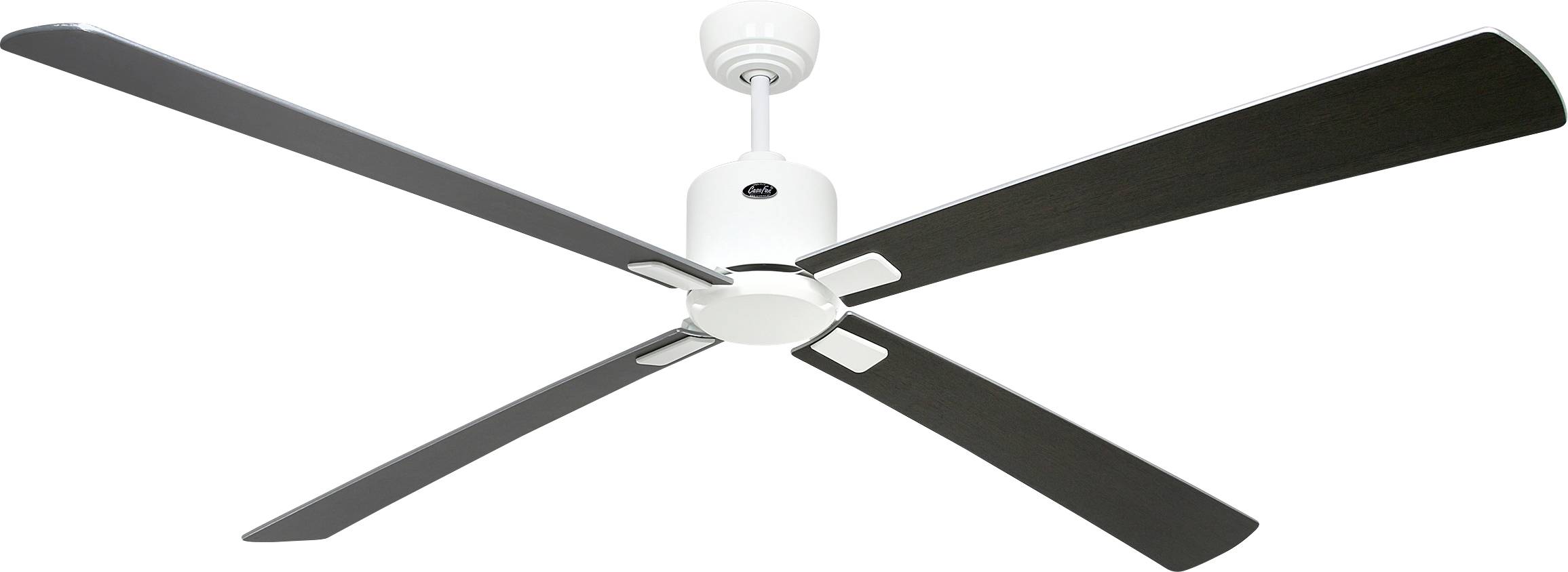 CasaFan ECO NEO III 180-4 WE-WN/SI WiFi Flügel Wenge/silber Deckenventilator Weiß mit Fernbedienung, Timer, Winterbetrieb, App