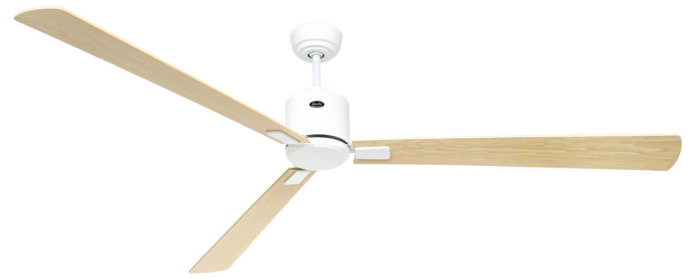 CasaFan ECO NEO III 180-4 WE-AH/BU WiFi Flügel Ahorn/Buche Deckenventilator Weiß mit Fernbedienung, Timer, Winterbetrieb, App