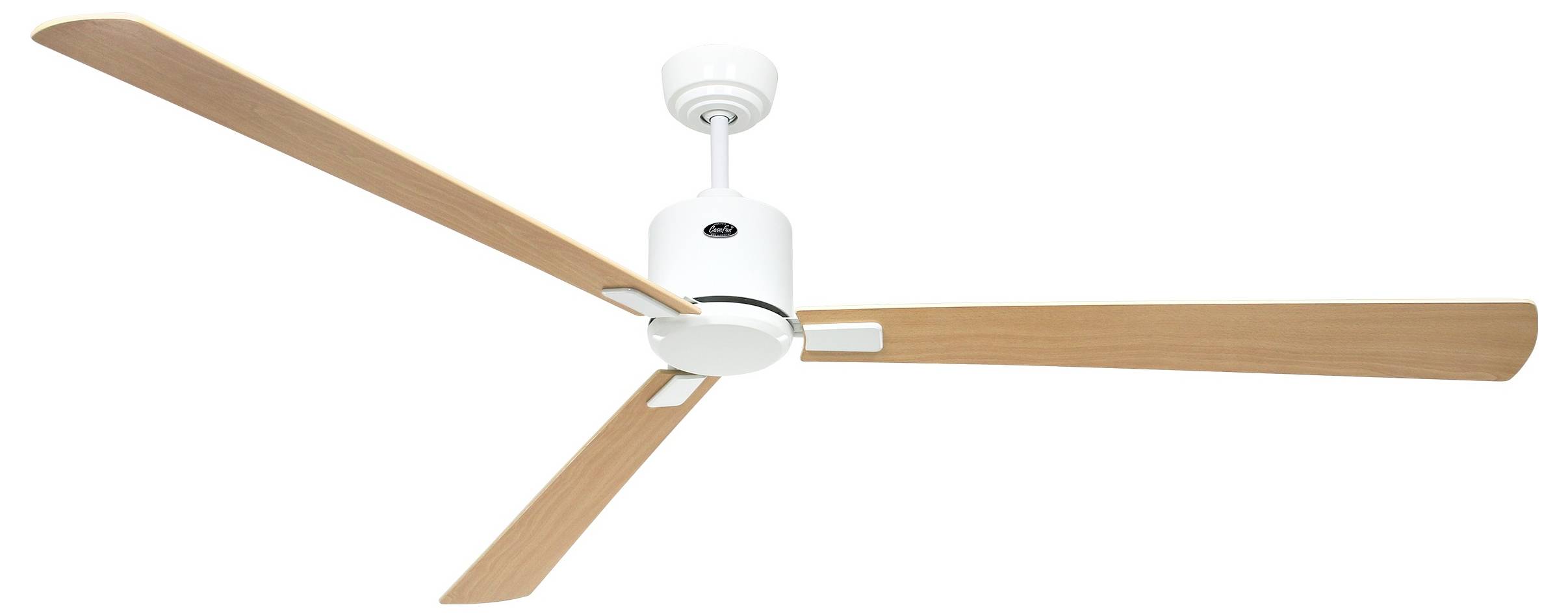 CasaFan ECO NEO III 180-4 WE-AH/BU WiFi Flügel Ahorn/Buche Deckenventilator Weiß mit Fernbedienung, Timer, Winterbetrieb, App