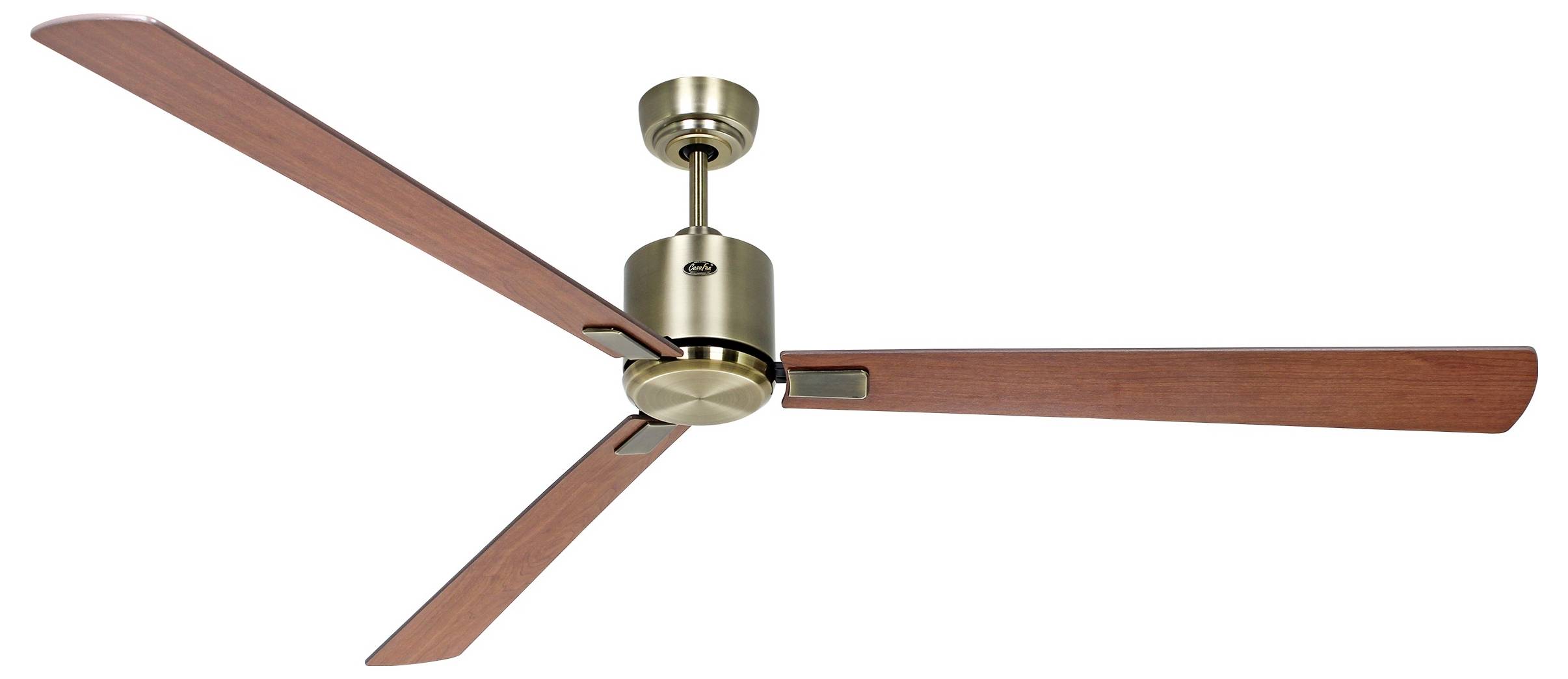 CasaFan ECO NEO III 180-4 MA-NB/KI WiFi Flügel Nussbaum/Kirsche Deckenventilator Messing-antik mit Fernbedienung, Timer